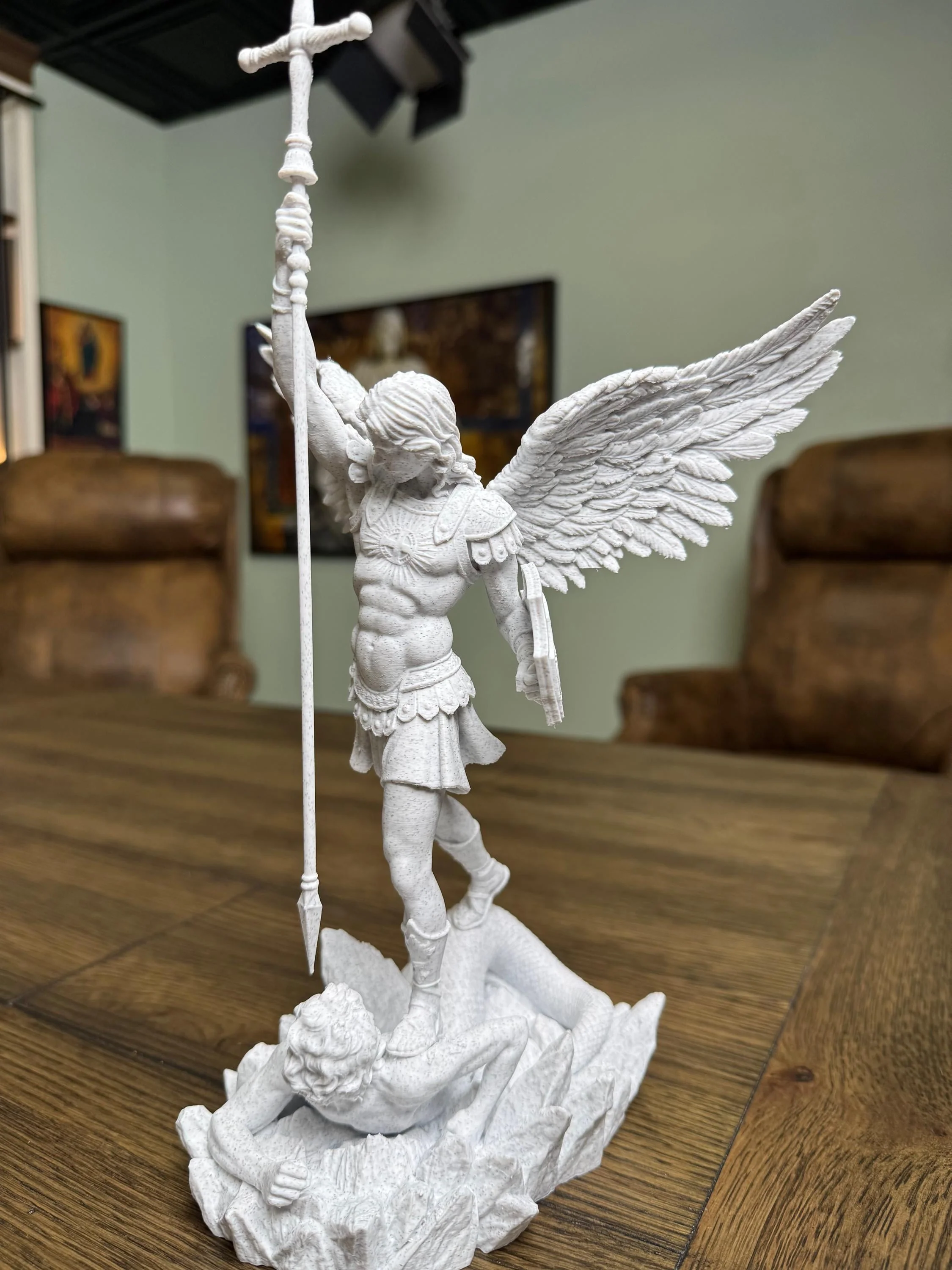 St. Michael the Archangel Statue 3D Printed - Image 4