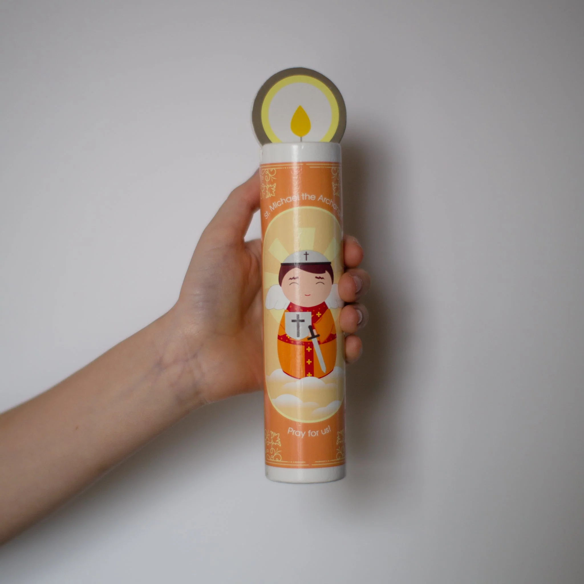 St. Michael Wooden Prayer Candle - Image 5