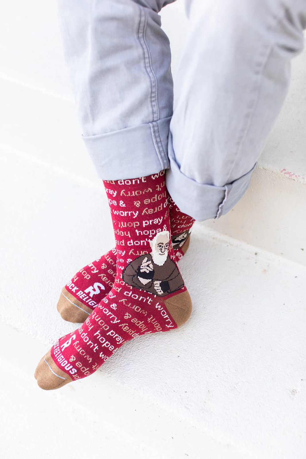 St. Padre Pio Adult Socks - Image 2