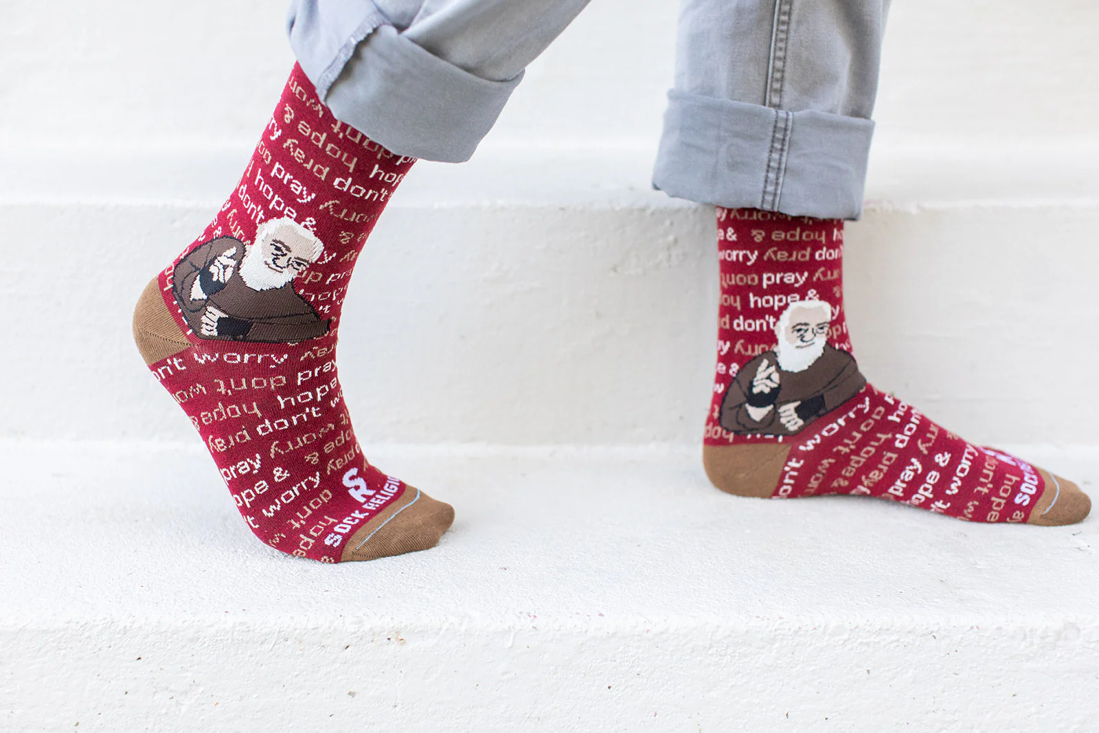 St. Padre Pio Adult XL Socks - Image 3