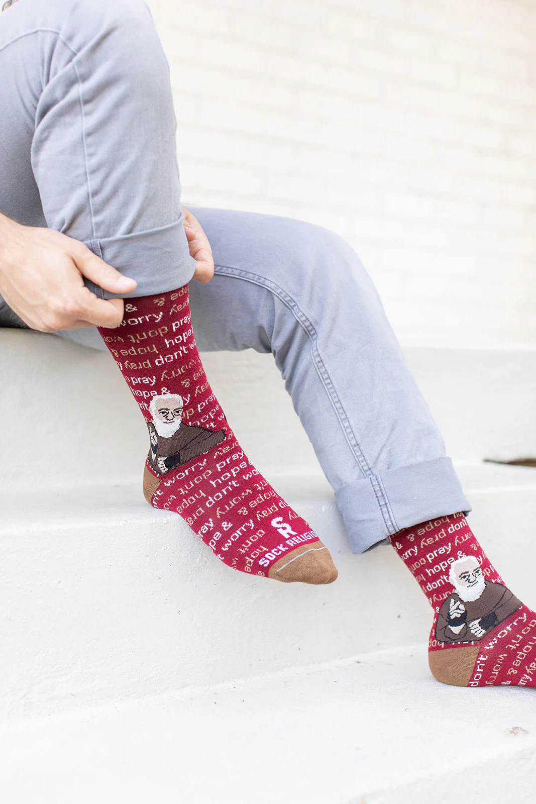 St. Padre Pio Adult XL Socks - Image 4