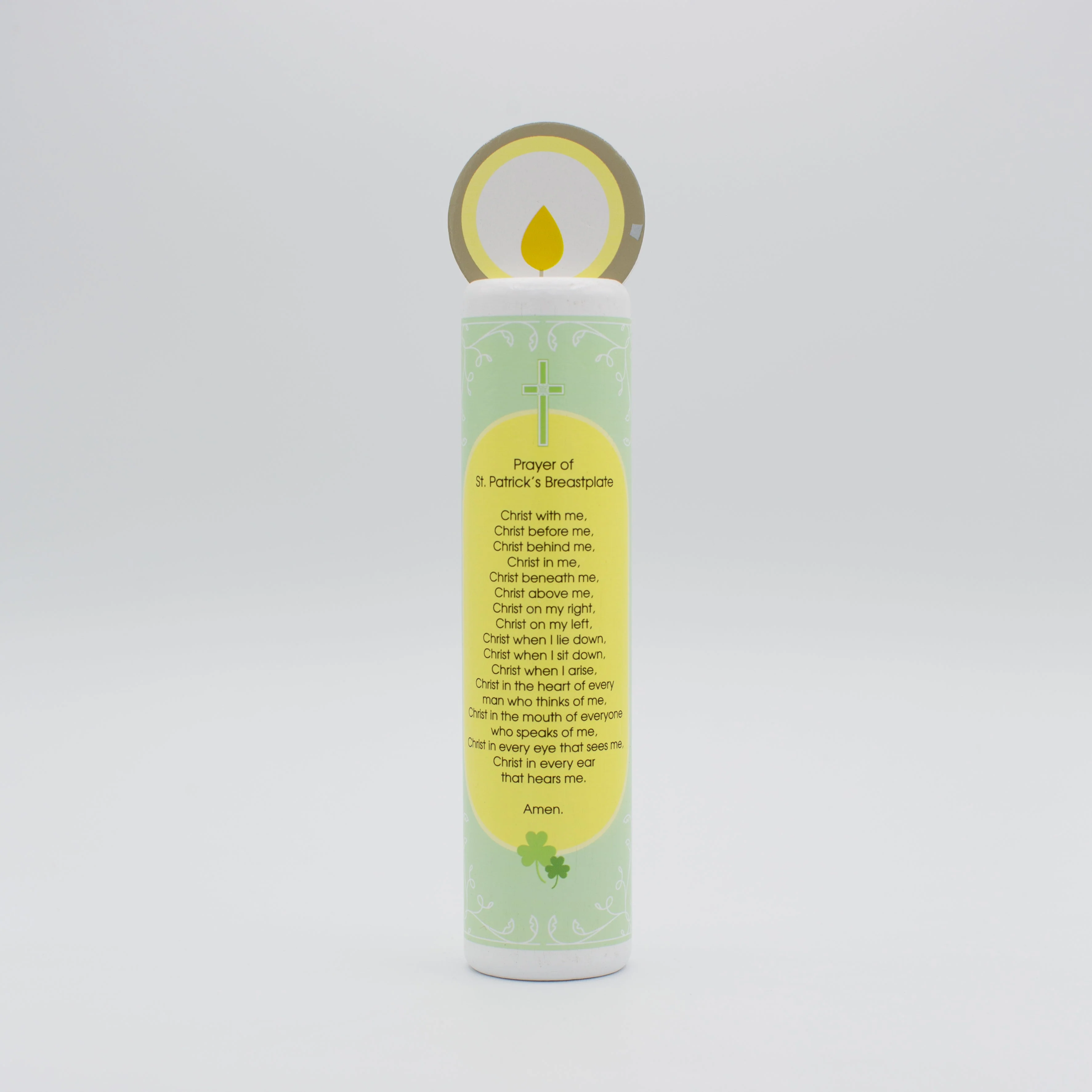 St. Patrick Wooden Prayer Candle - Image 3
