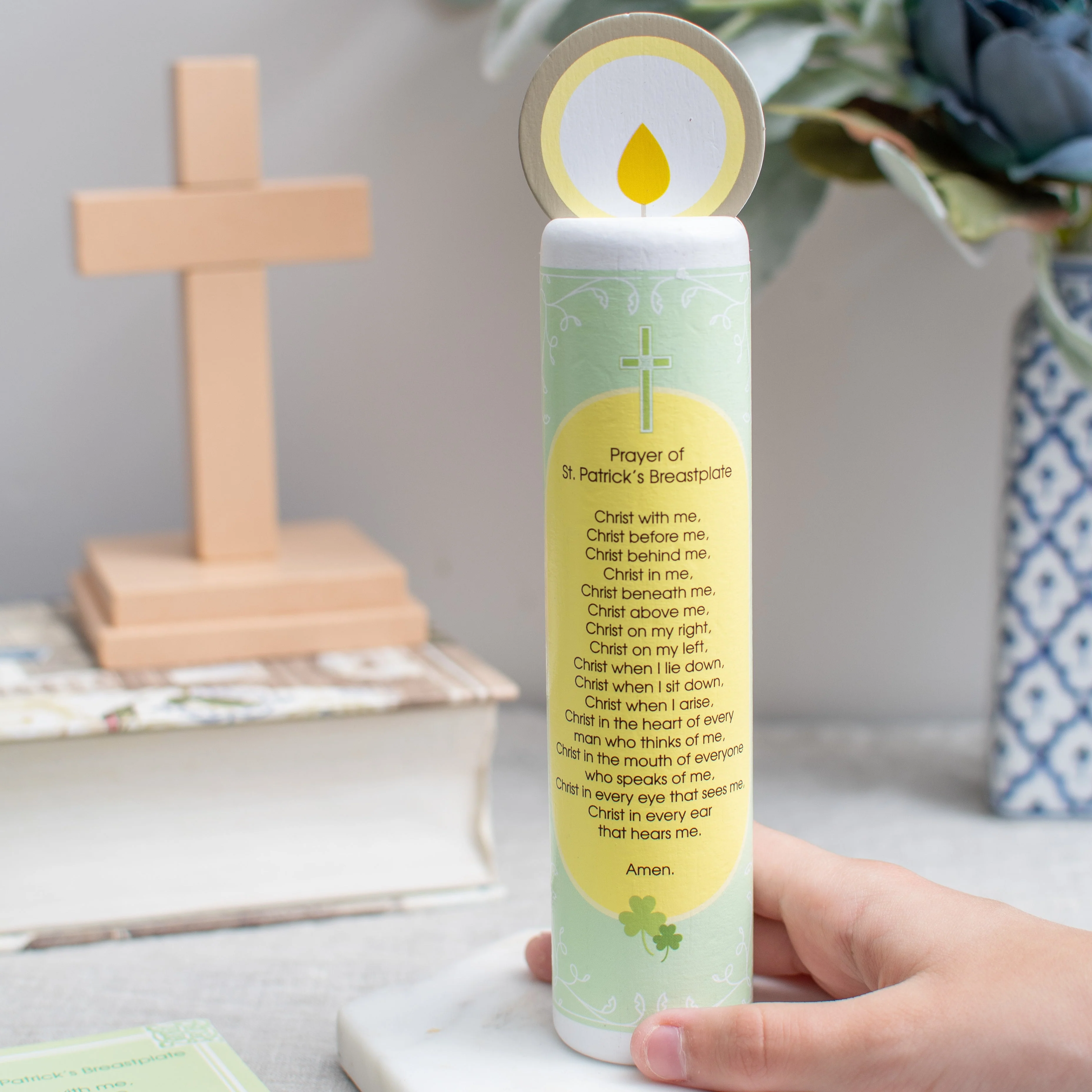 St. Patrick Wooden Prayer Candle - Image 5