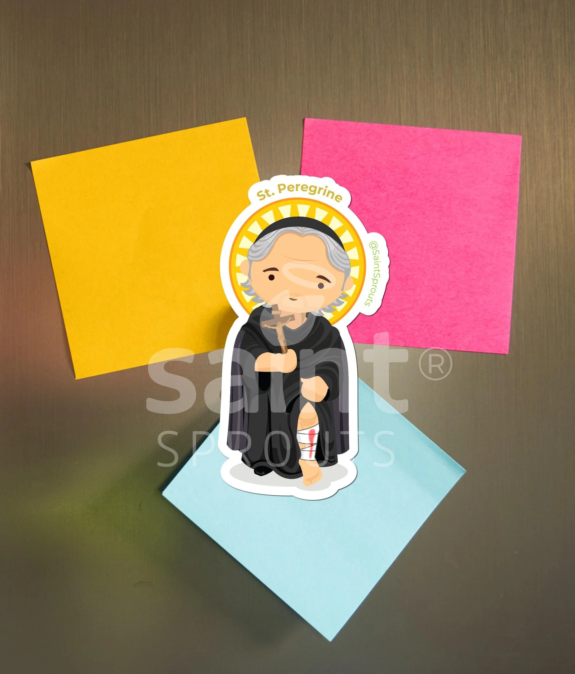 St. Peregrine Catholic Magnet – Patron Saint of Cancer Patients and the Seriously Ill - Image 2