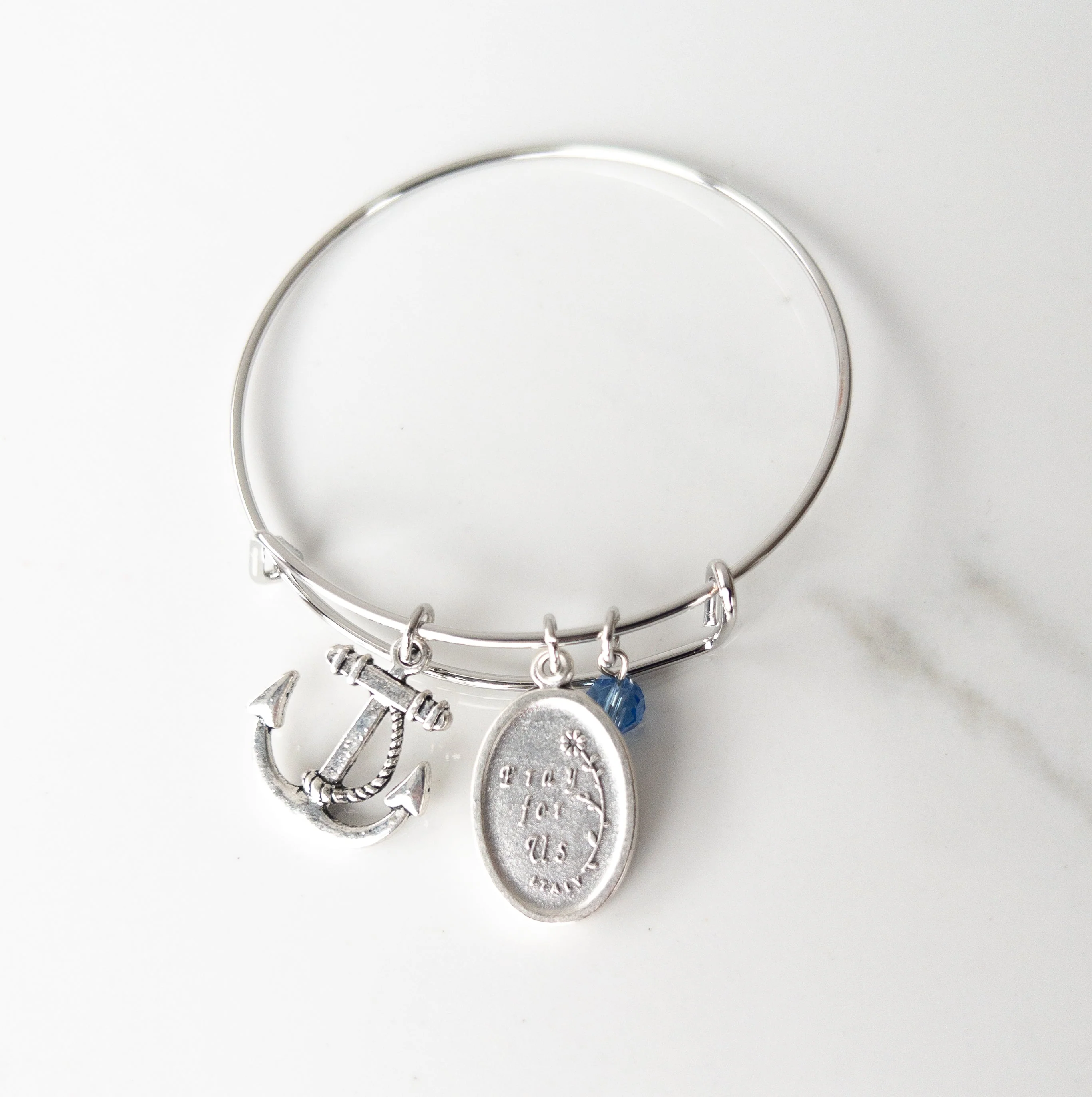 St. Philomena Catholic Bangle Bracelet - Image 3