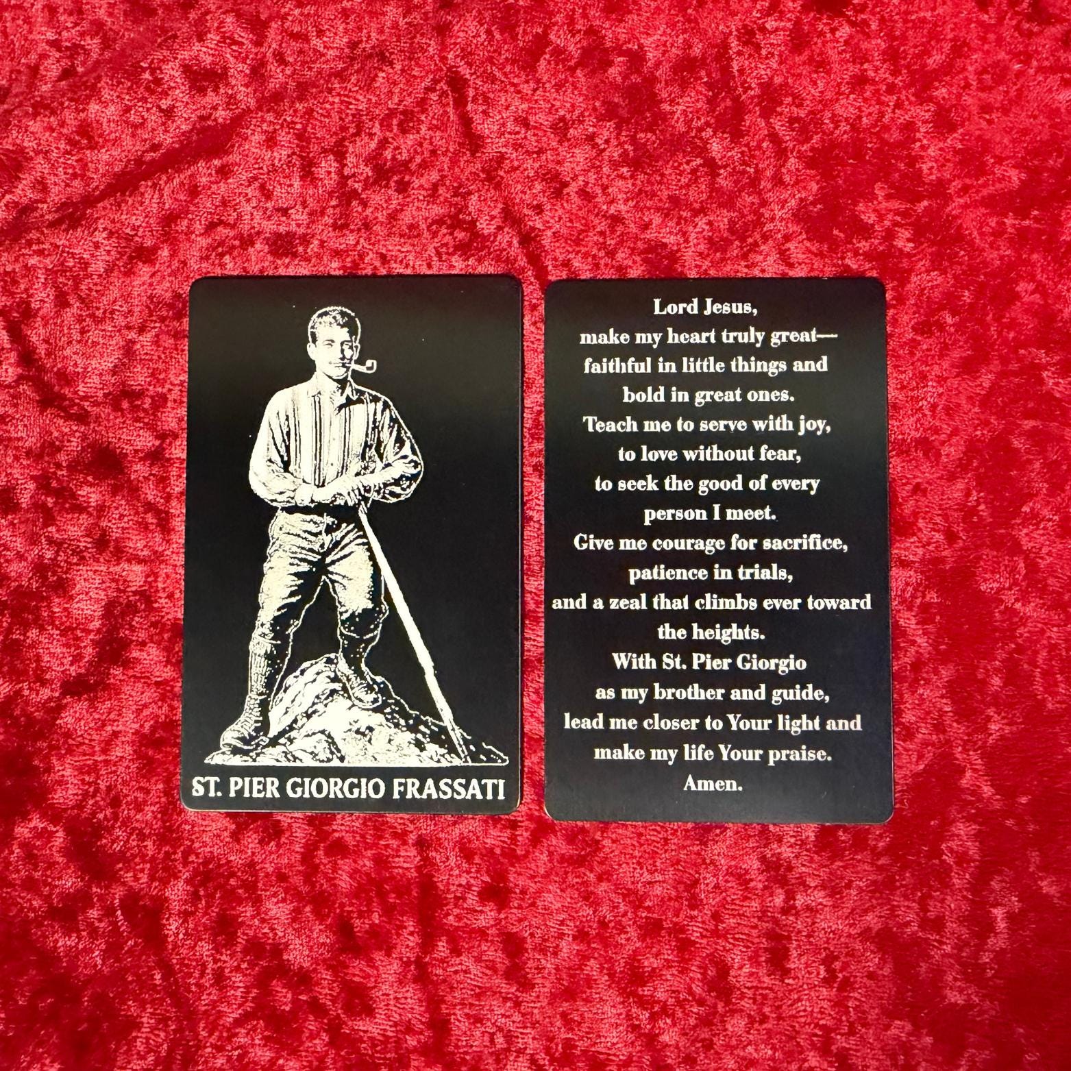 St. Pier Giorgio Frassati Premium Metal Prayer Card - Image 13