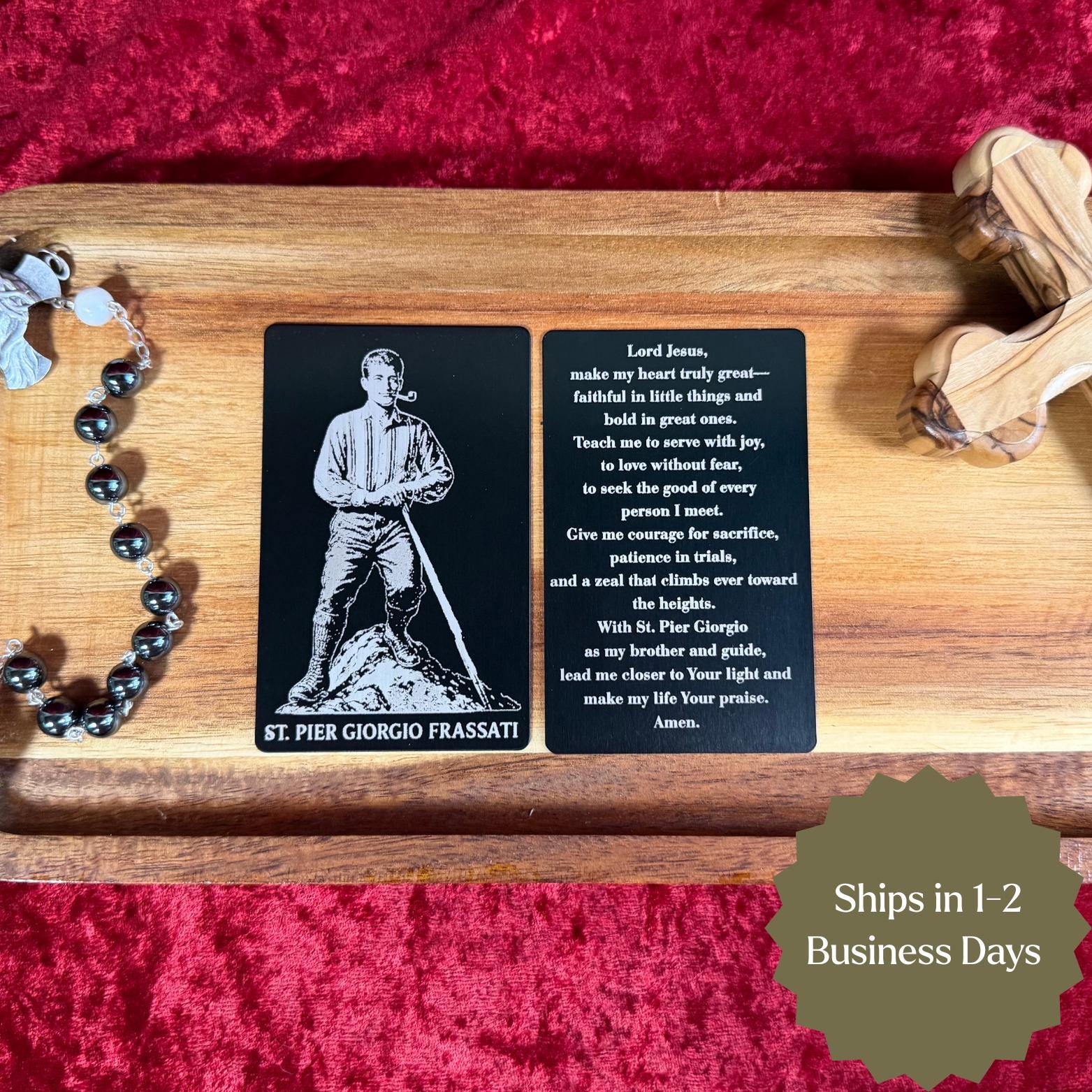 St. Pier Giorgio Frassati Premium Metal Prayer Card - Image 4