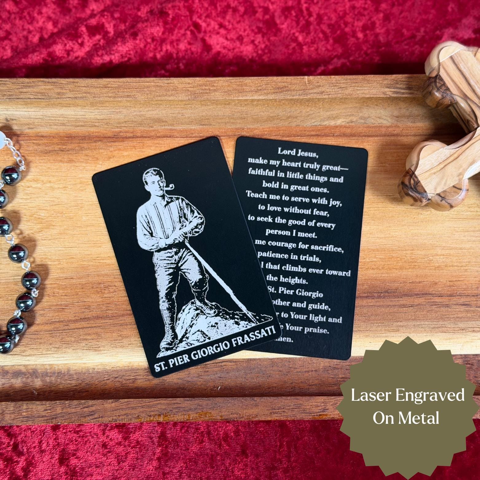 St. Pier Giorgio Frassati Premium Metal Prayer Card - Image 5
