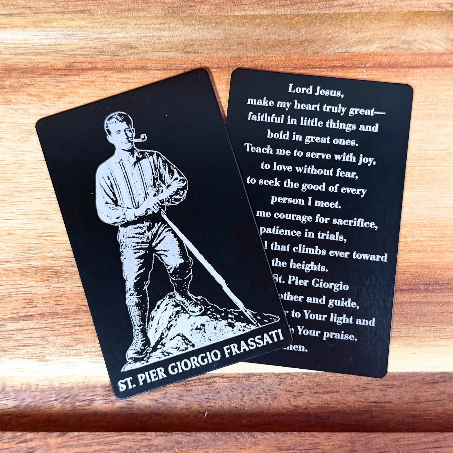St. Pier Giorgio Frassati Premium Metal Prayer Card - Image 6