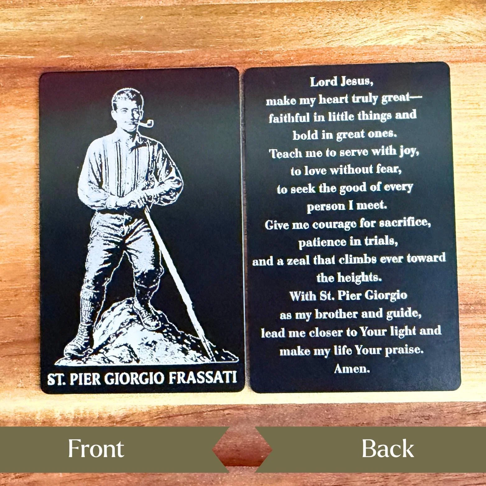 St. Pier Giorgio Frassati Premium Metal Prayer Card - Image 7
