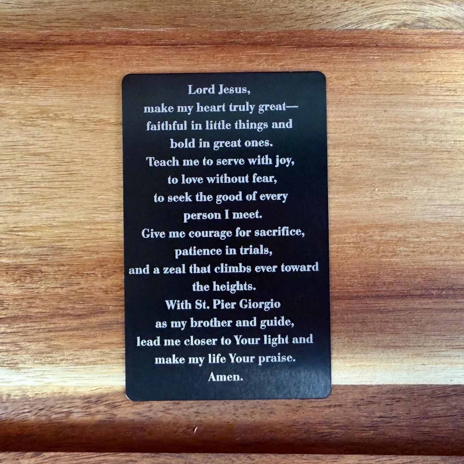 St. Pier Giorgio Frassati Premium Metal Prayer Card - Image 9