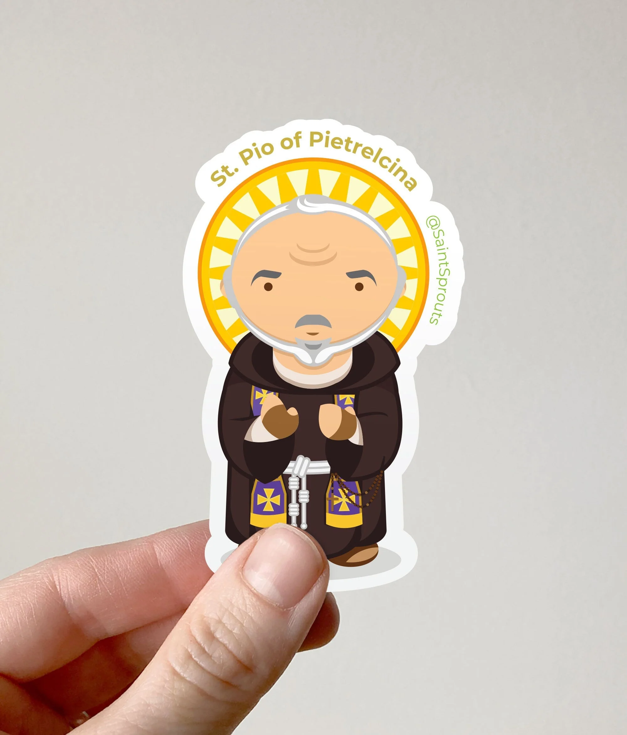 St. Pio of Pietrelcina Magnet / Padre Pio Magnet - Image 2