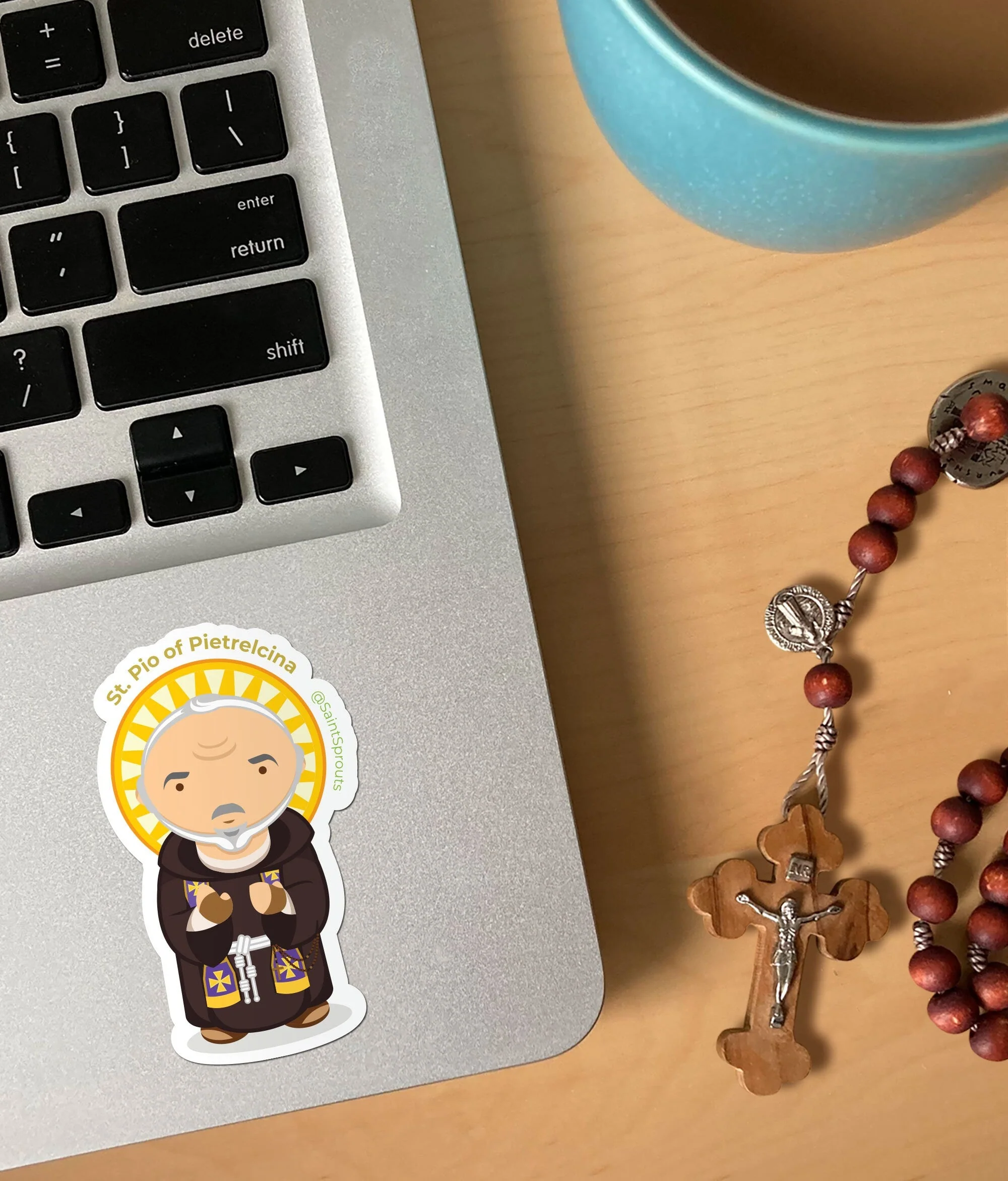 St. Pio of Pietrelcina Sticker / St. Padre Pio Sticker - Image 2