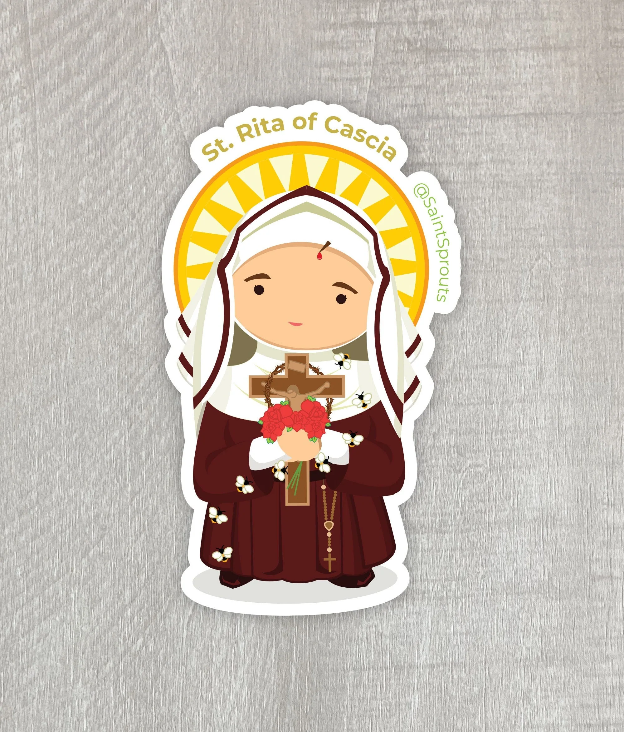 St. Rita of Cascia Sticker - Image 4