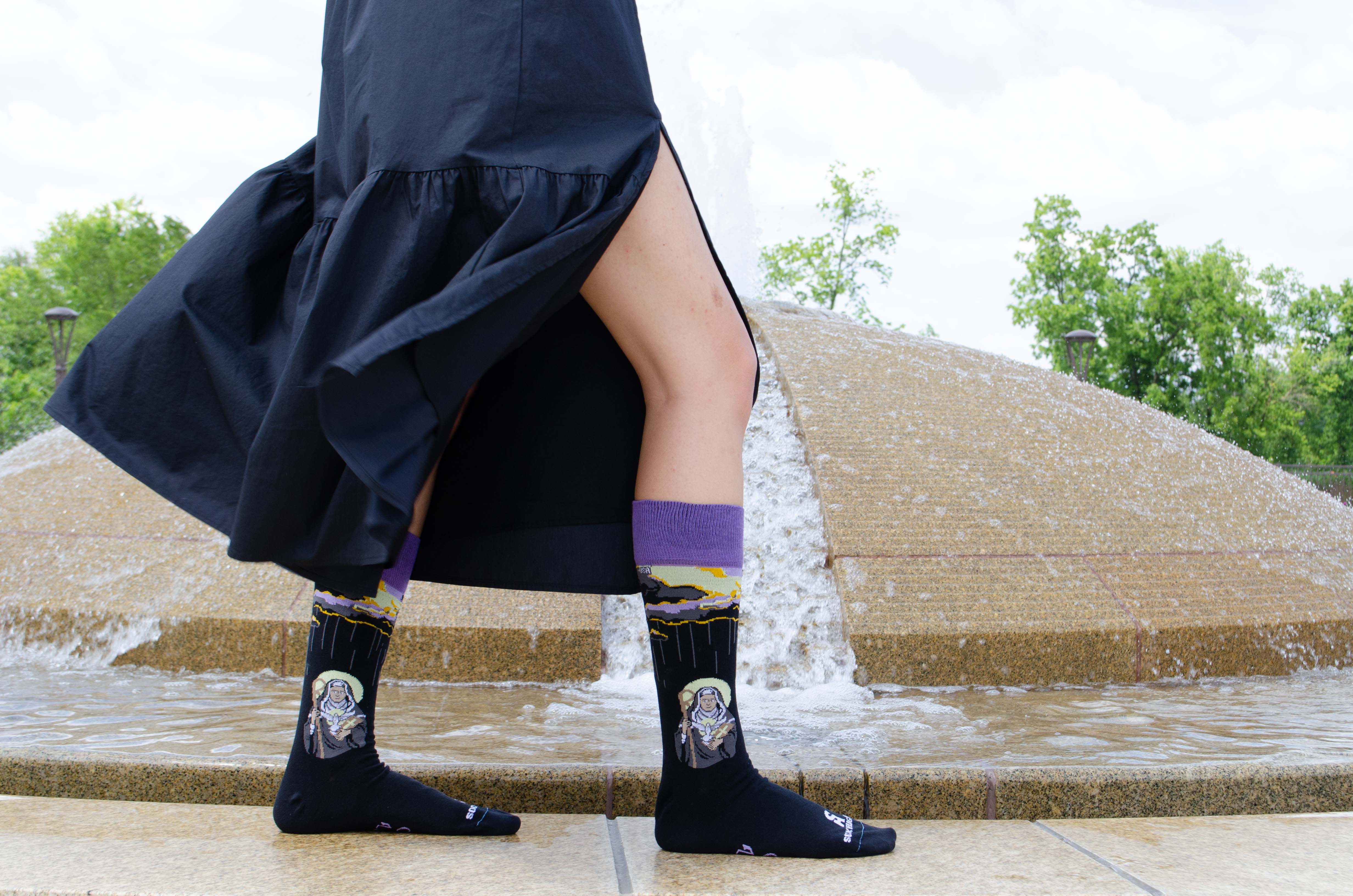 St. Scholastica Adult Socks - Image 4