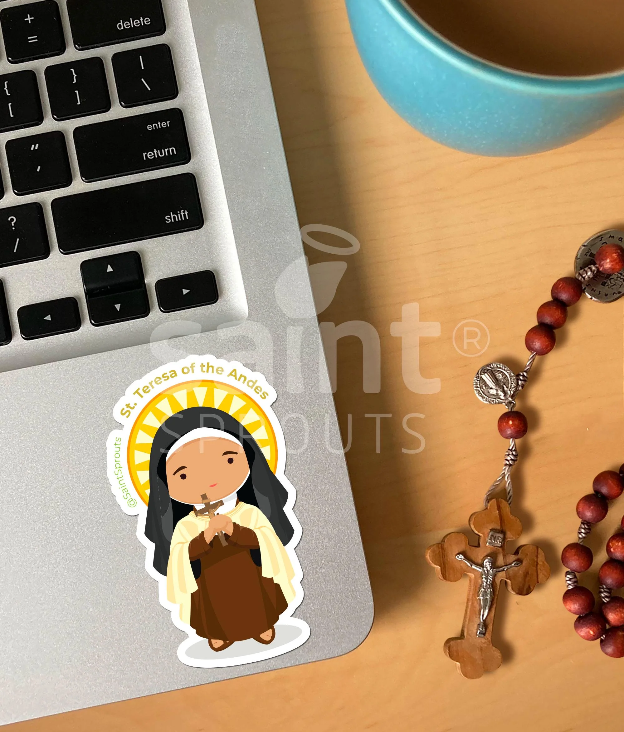 St. Teresa of the Andes Catholic Sticker - Patron of Young People - Image 2