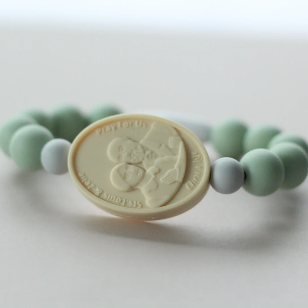 St. Therese with Sts. Zelie and Louis Saint Bracelet | Green - Image 6