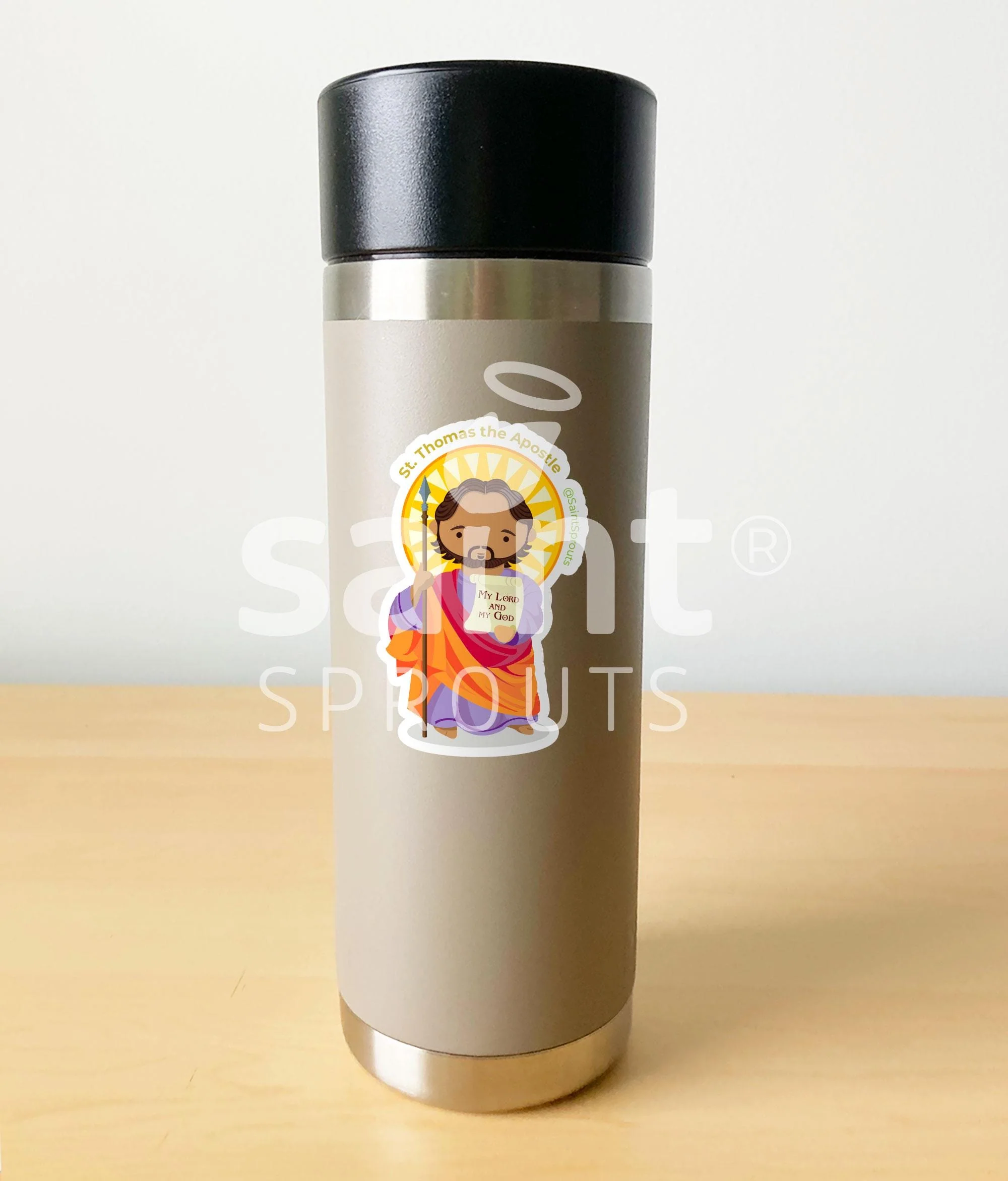 St. Thomas the Apostle Catholic Sticker - Catholic Saint of Doubt and Belief - Image 3