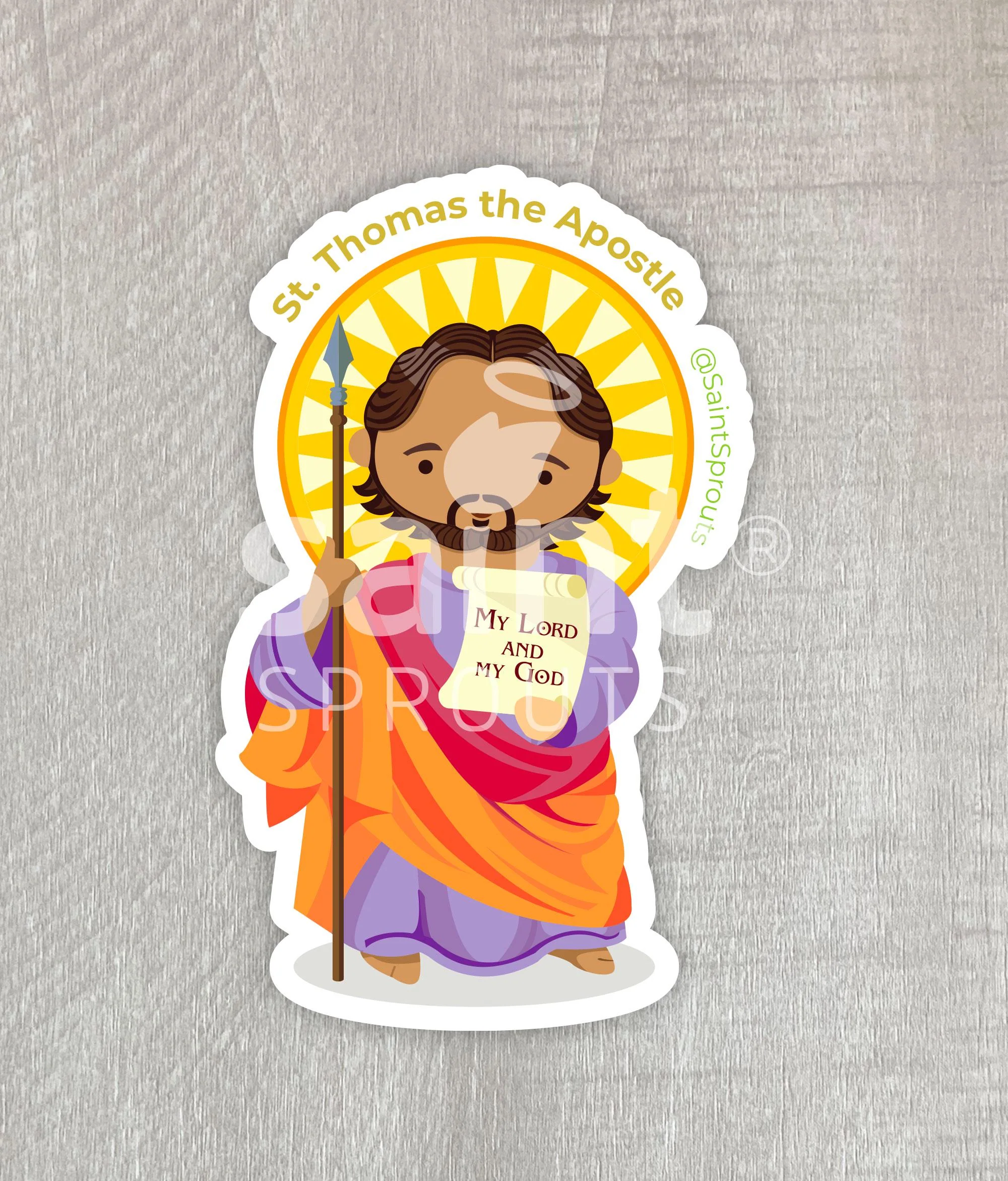 St. Thomas the Apostle Catholic Sticker - Catholic Saint of Doubt and Belief - Image 4