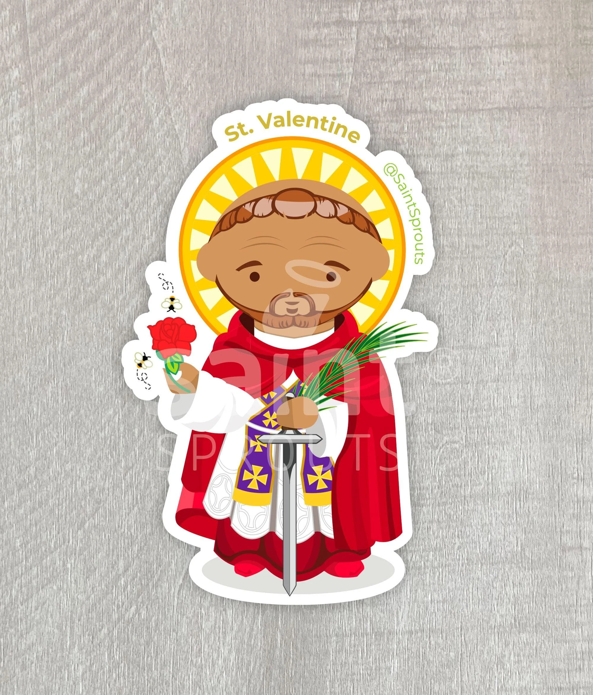 St. Valentine Sticker - Image 4