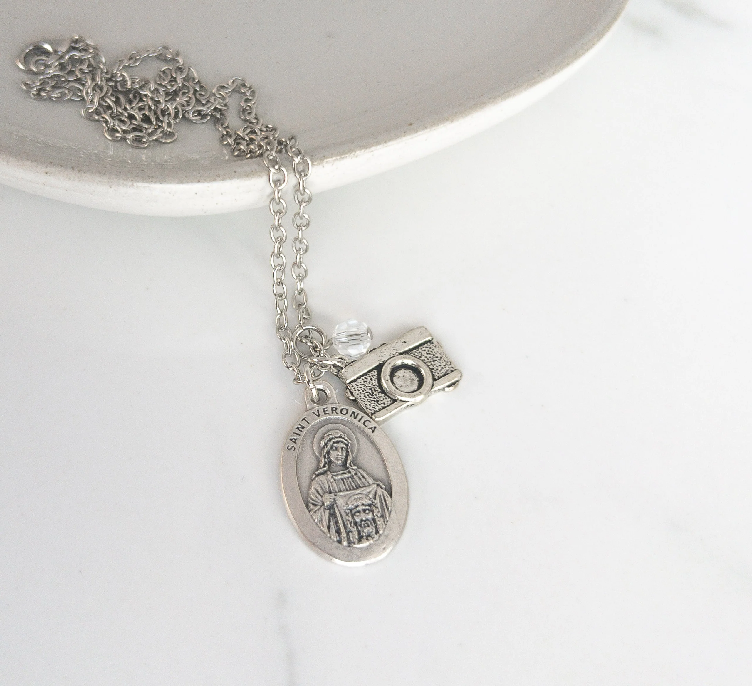 St Veronica Photographer Necklace