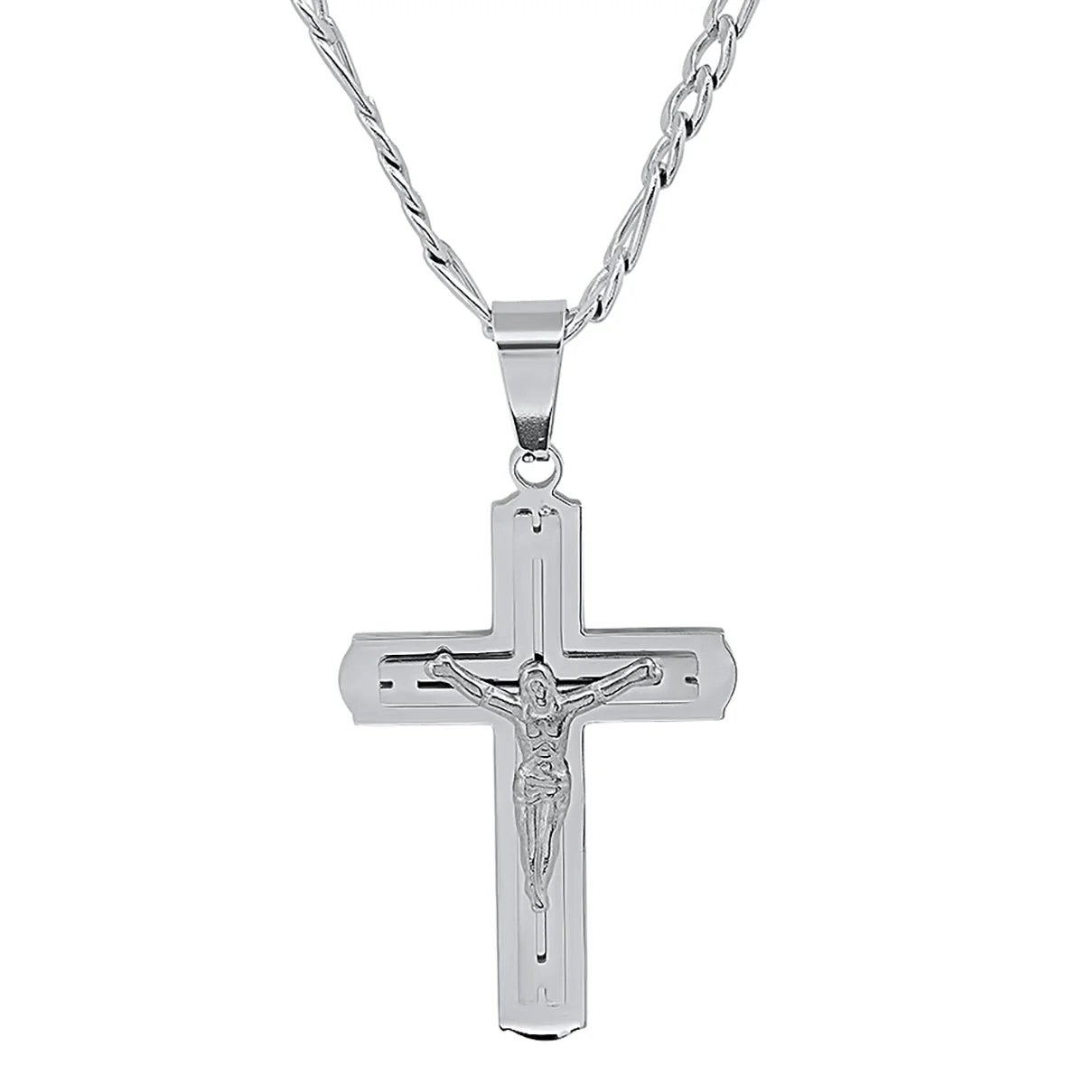 Stainless Steel Crucifix Pendant - Image 2