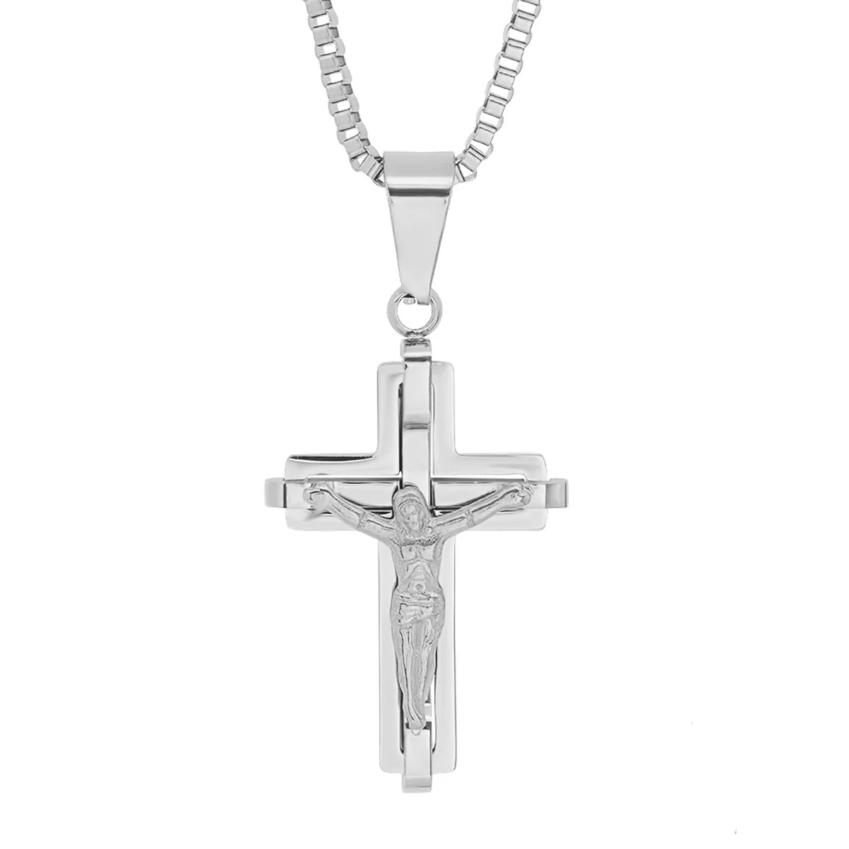 Stainless Steel Crucifix Pendant - Image 2