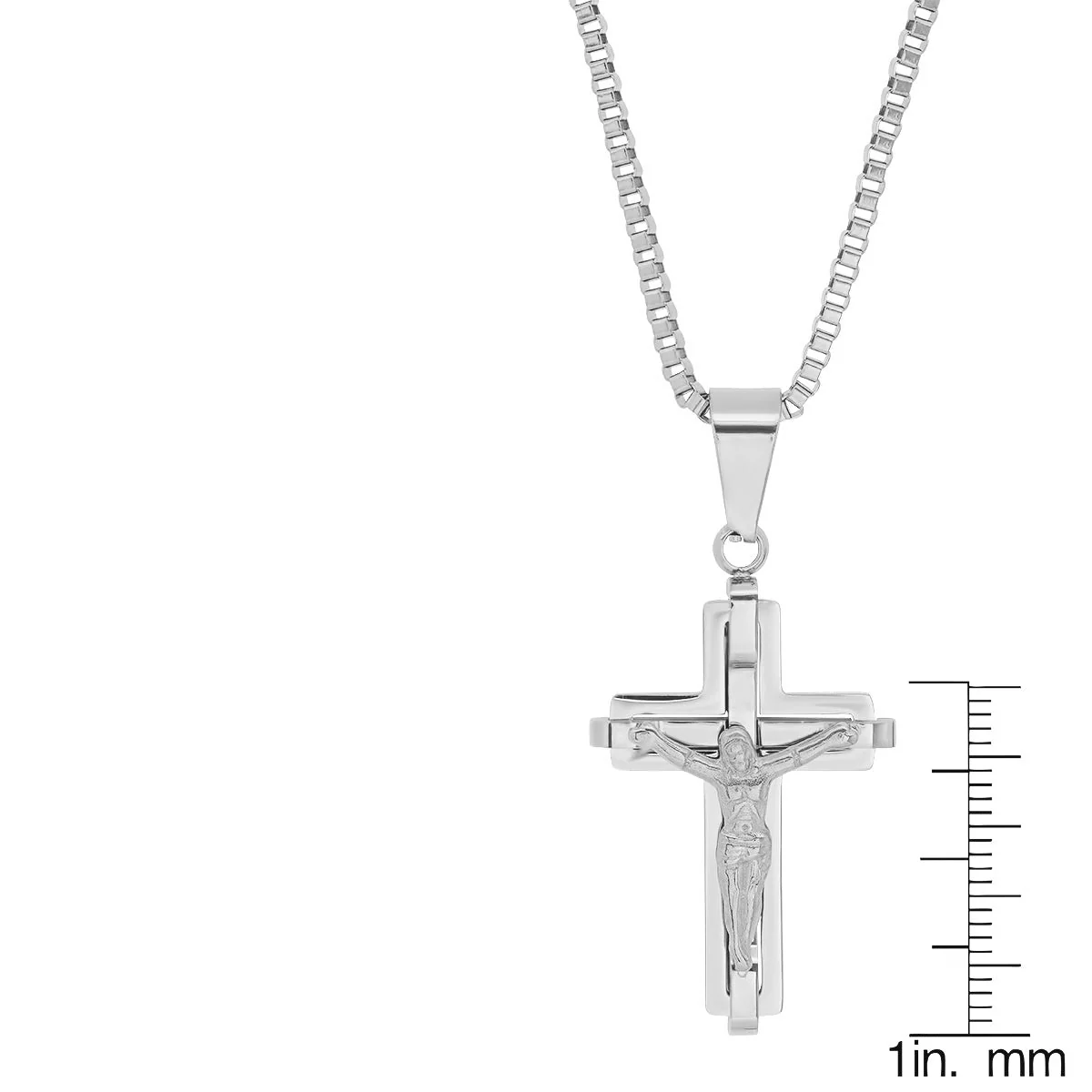 Stainless Steel Crucifix Pendant - Image 3
