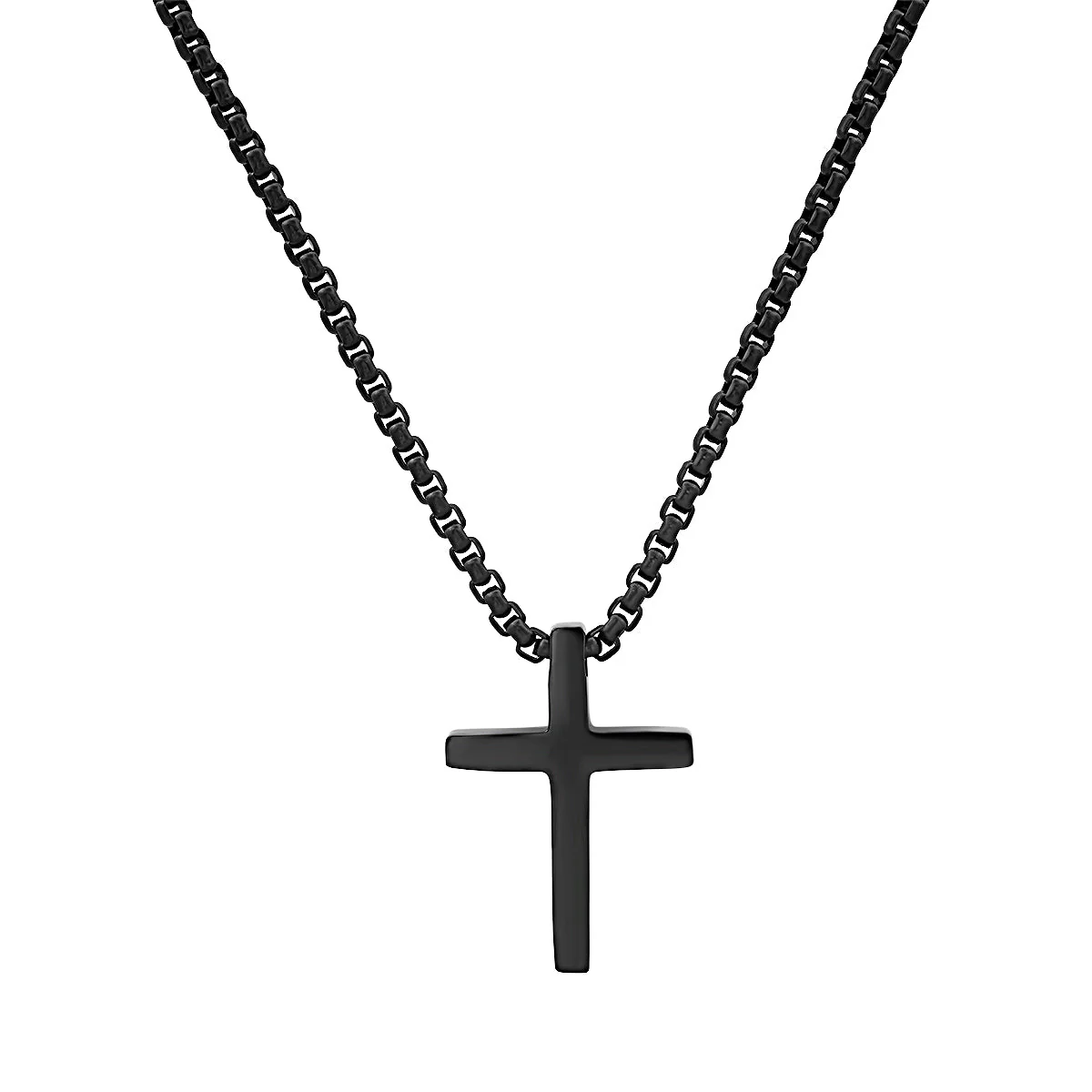 Stainless Steel Polished Cross Pendant - Image 3