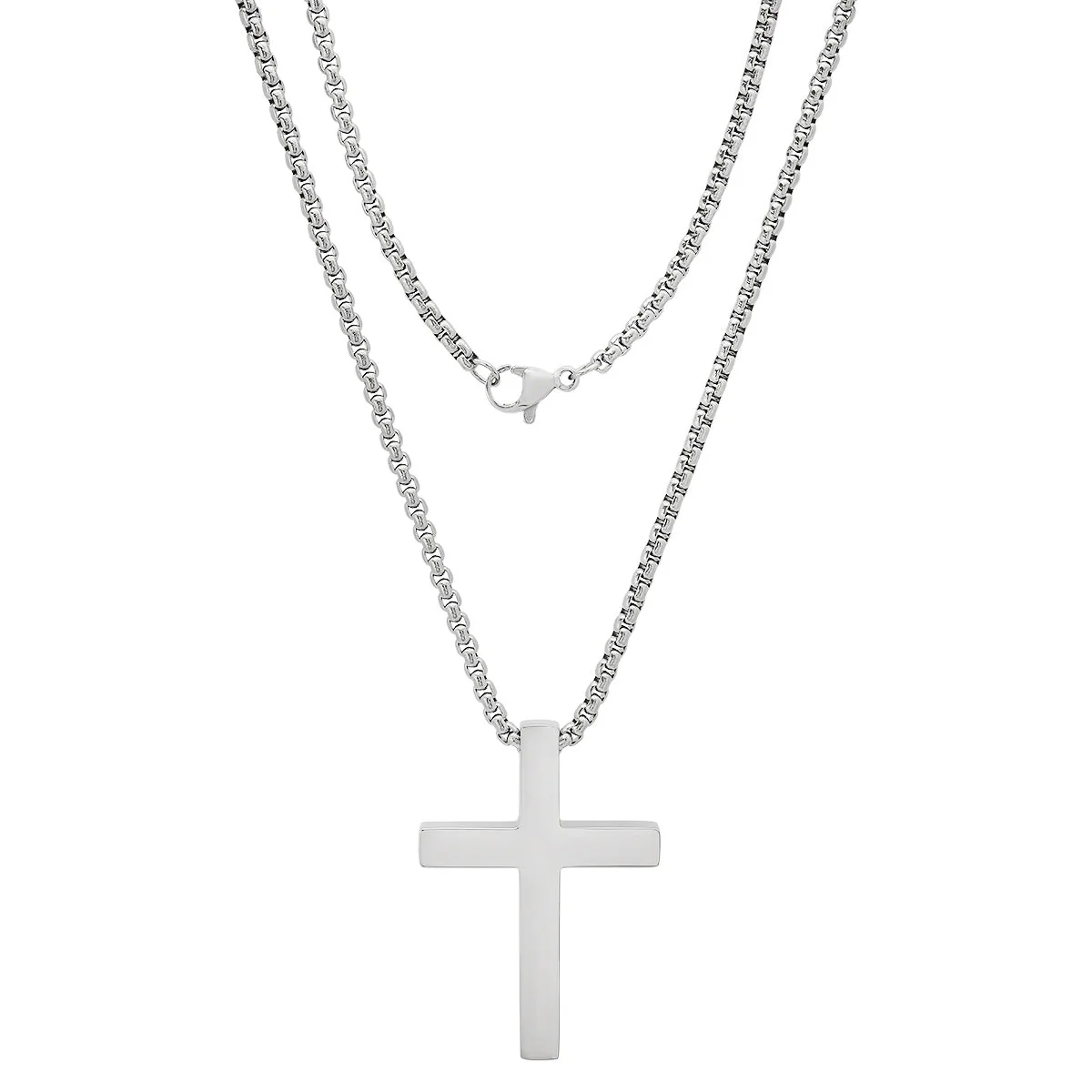 Stainless Steel Square Cross Pendant - Image 2