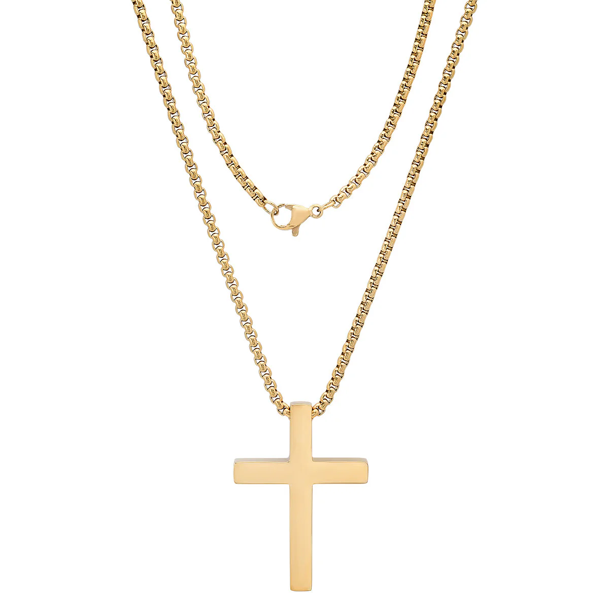 Stainless Steel Square Cross Pendant - Image 5