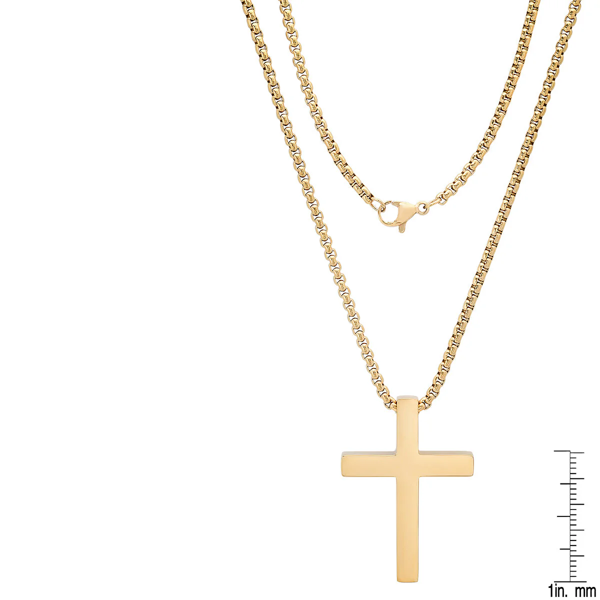 Stainless Steel Square Cross Pendant - Image 6