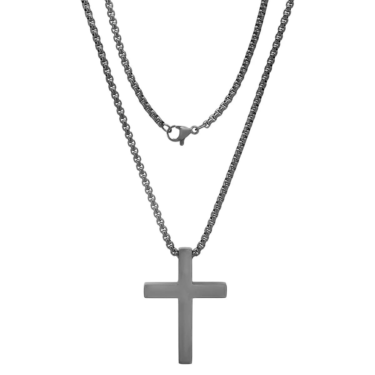 Stainless Steel Square Cross Pendant - Image 8