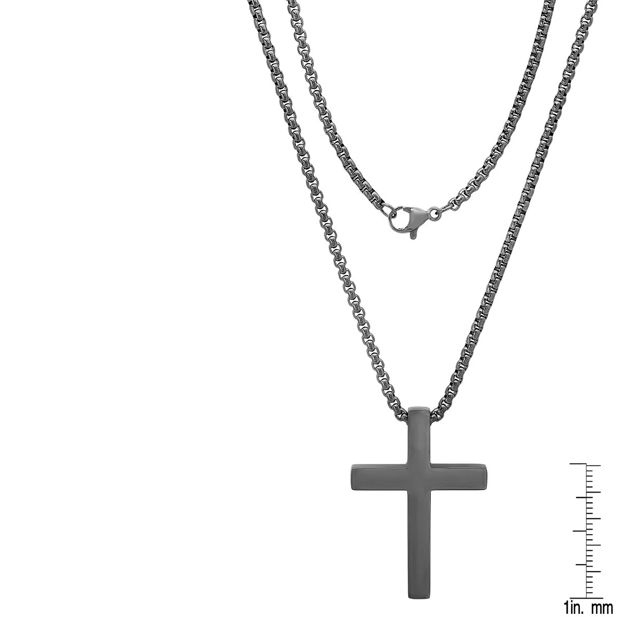 Stainless Steel Square Cross Pendant - Image 9