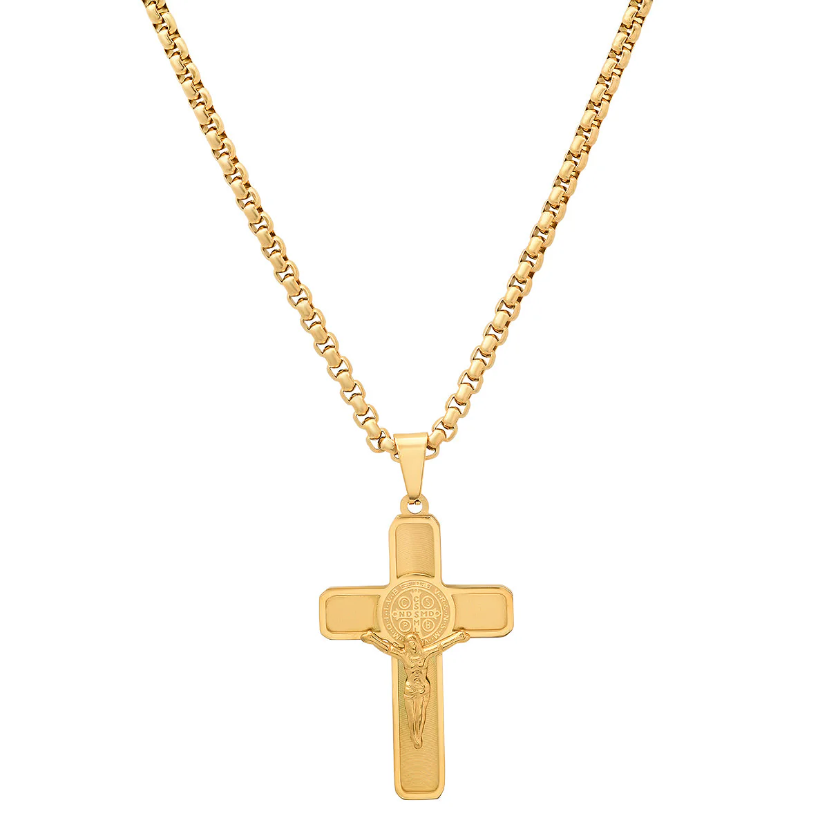 Stainless Steel St. Benedict Crucifix Pendant - Image 4