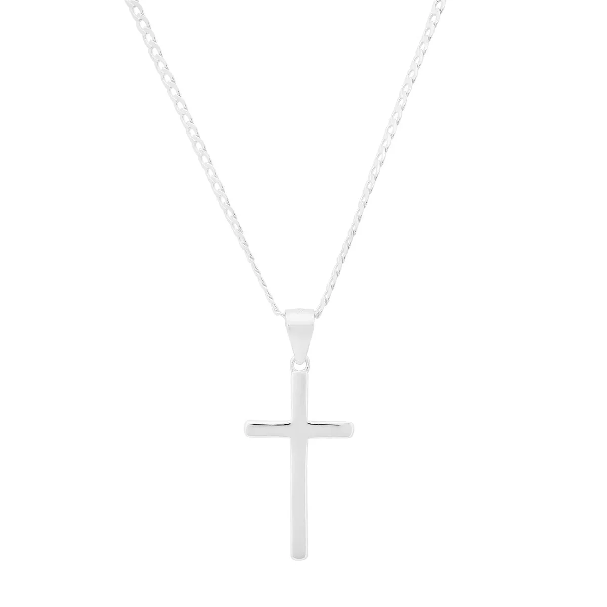 Sterling Silver Rope Chain And Cross Pendant - Image 2