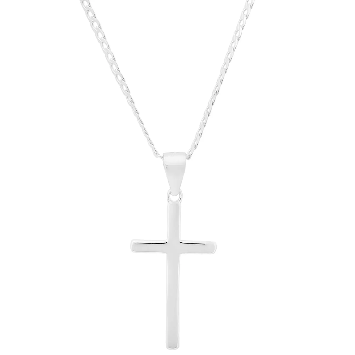 Sterling Silver Rope Chain And Cross Pendant - Image 3