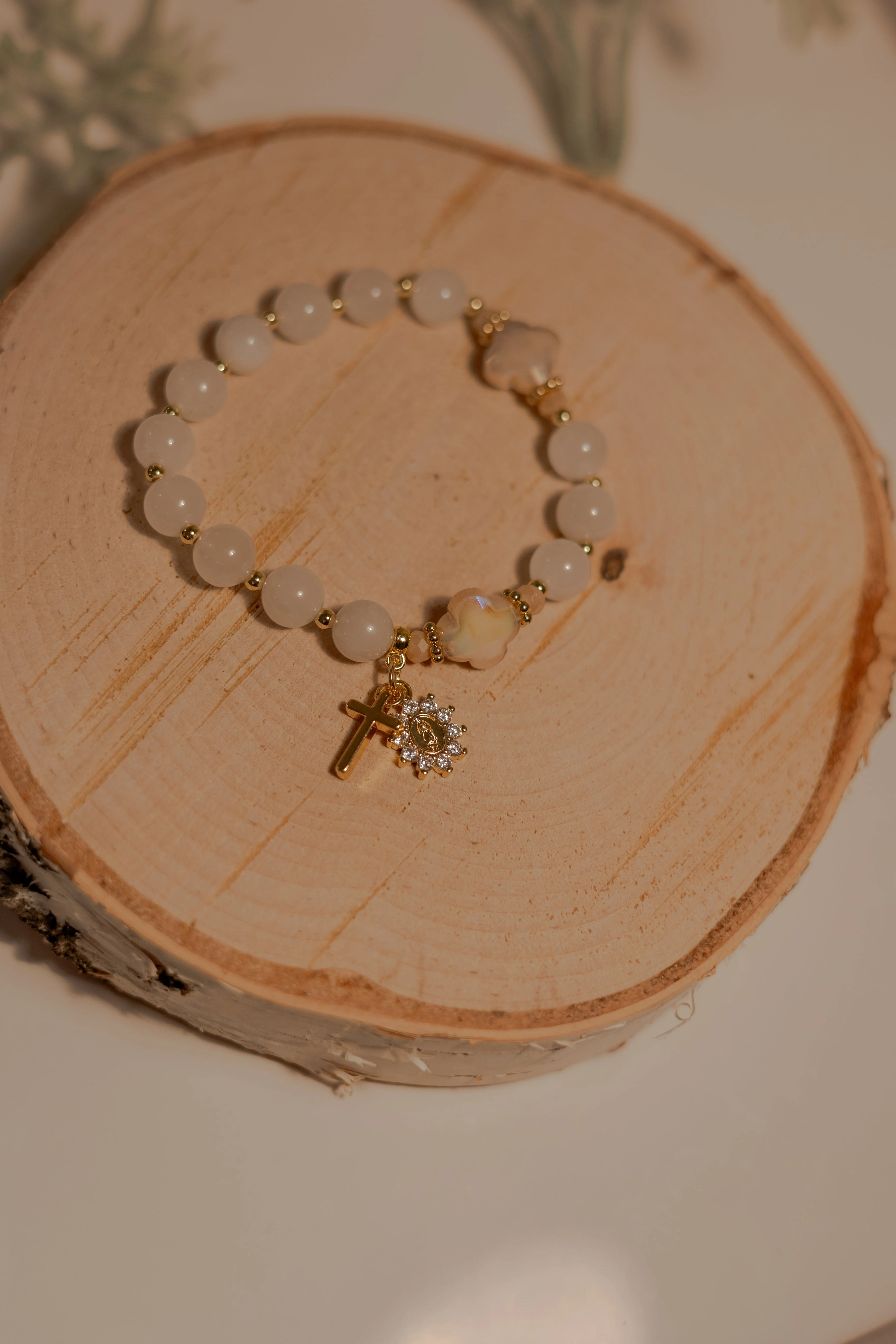 Stretch Decade Bracelet - Fleur de Lis
