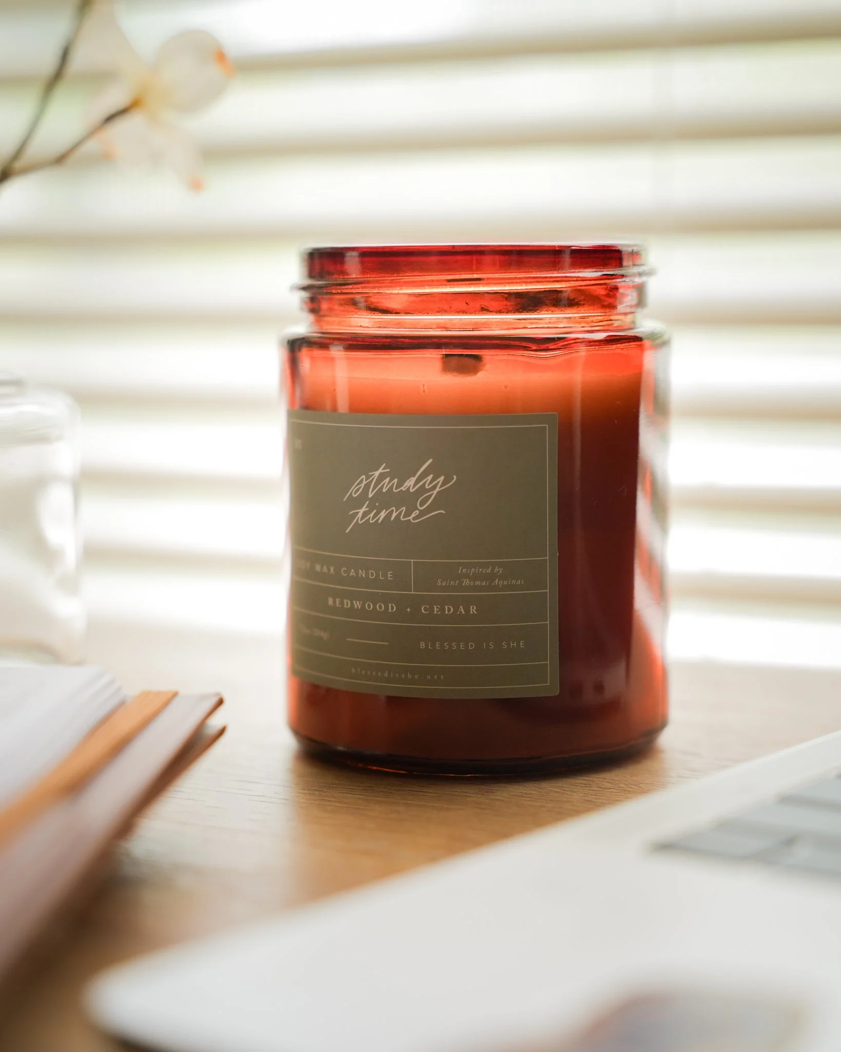 Study Time // Saintly Scents Candle inspired by St. Thomas Aquinas - Image 3
