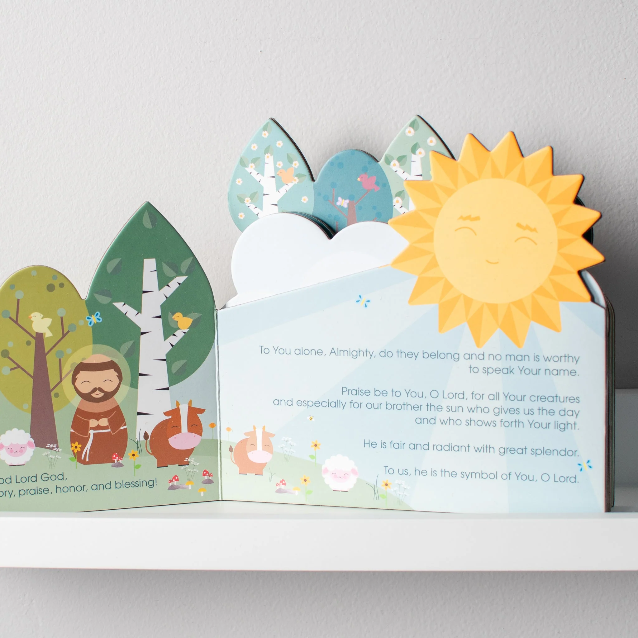 The Canticle of the Sun: Of St. Francis of Assisi shaped book - Image 3