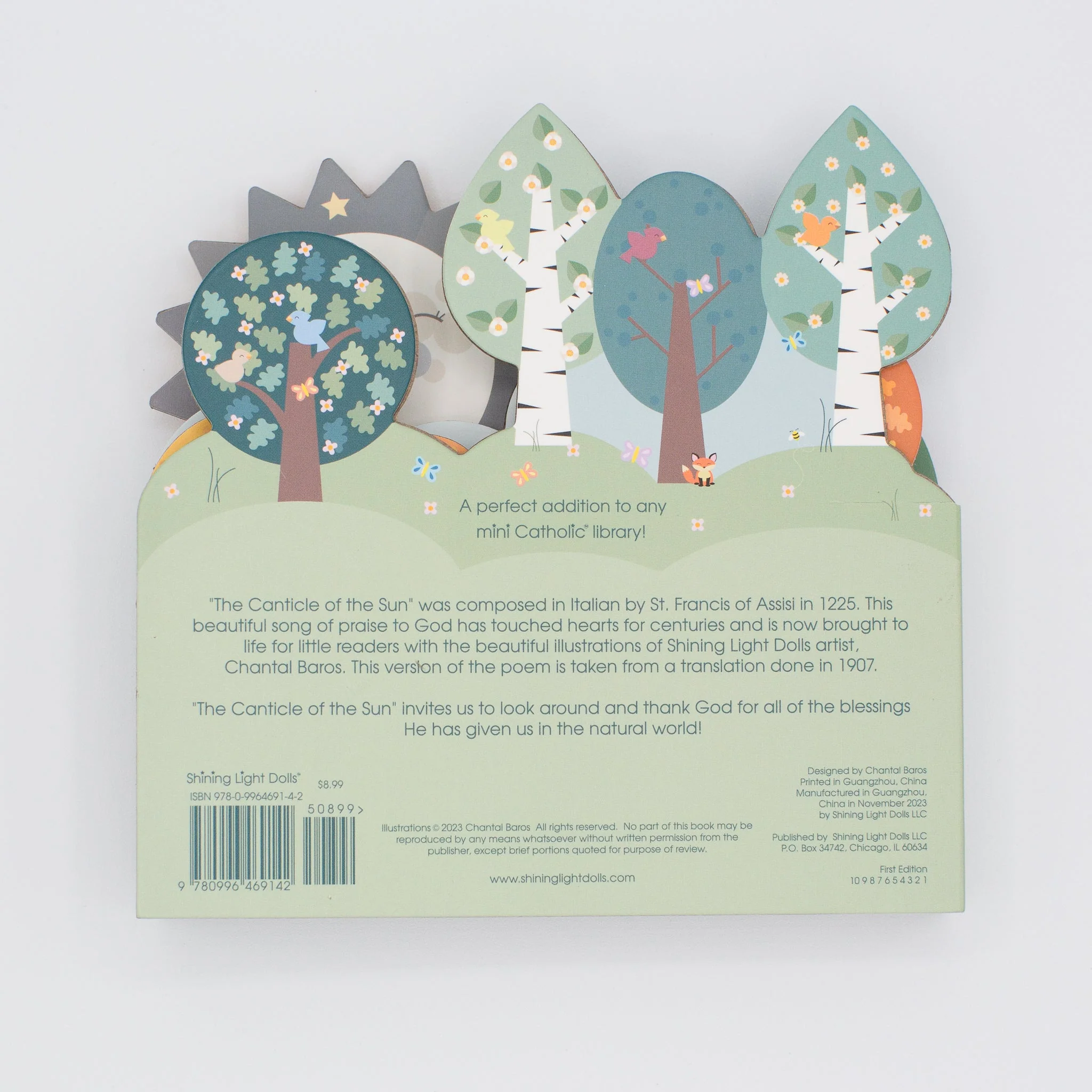 The Canticle of the Sun: Of St. Francis of Assisi shaped book - Image 5