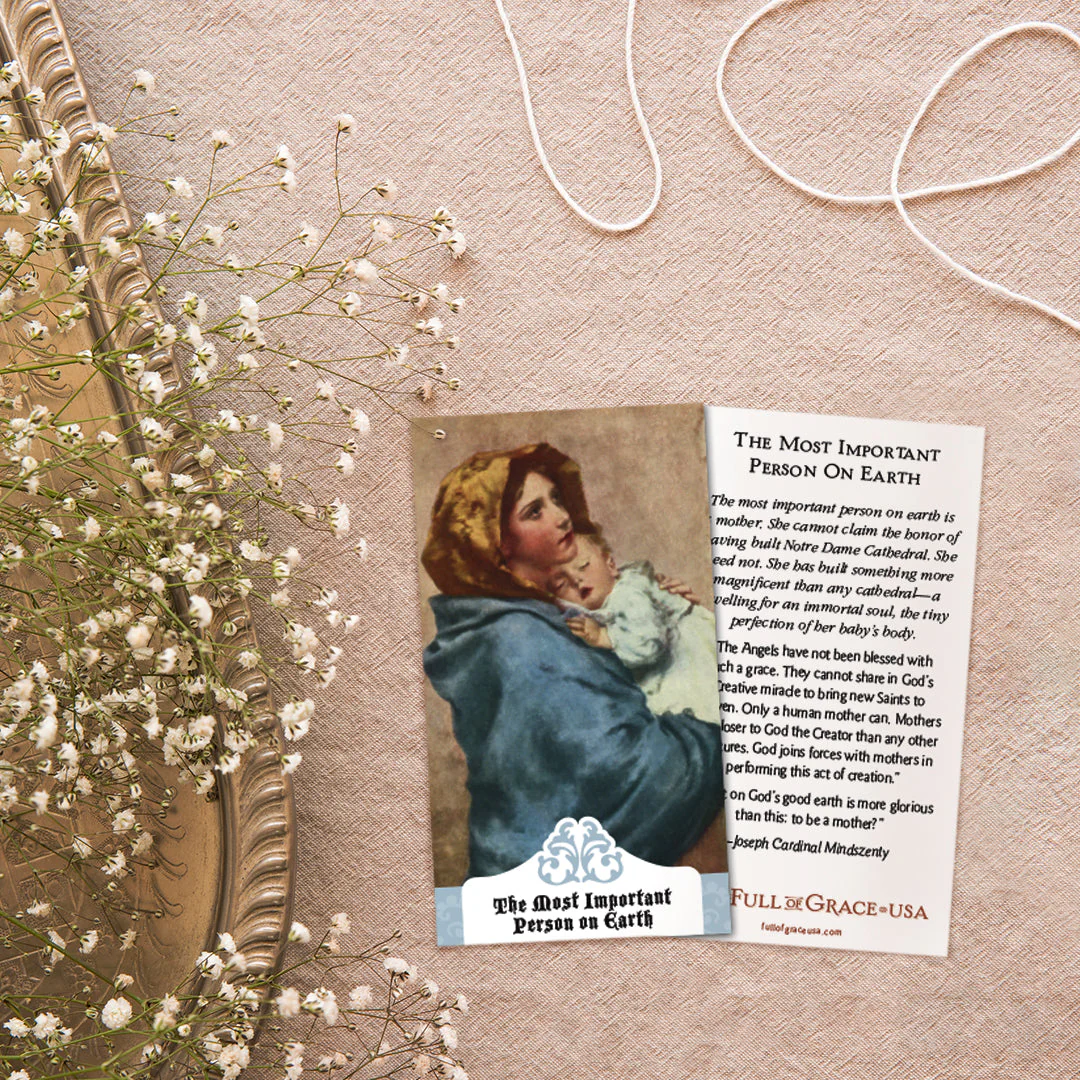 The Most Important Person on Earth is a Mother Holy Card - Image 2