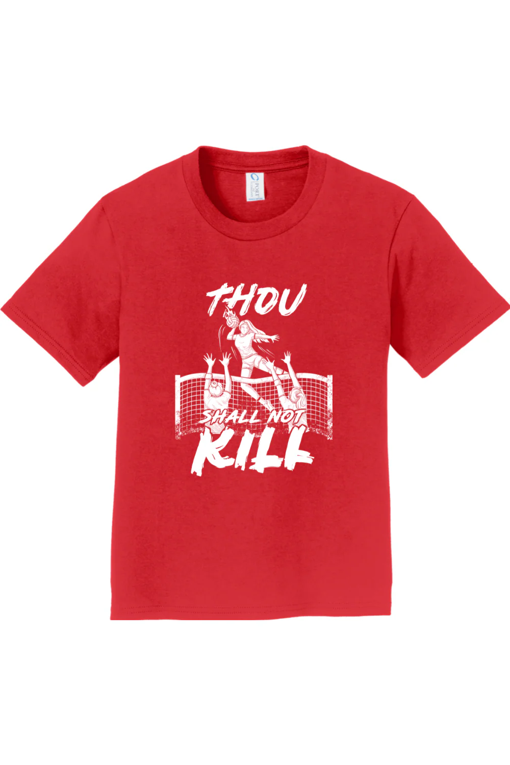 Thou Shall Not Kill - Catholic Volleyball - Youth T-Shirt - Image 5