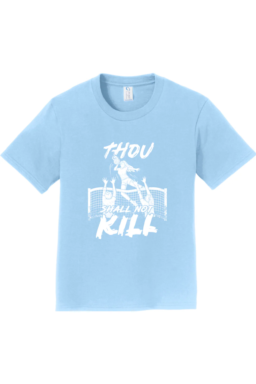 Thou Shall Not Kill - Catholic Volleyball - Youth T-Shirt - Image 8