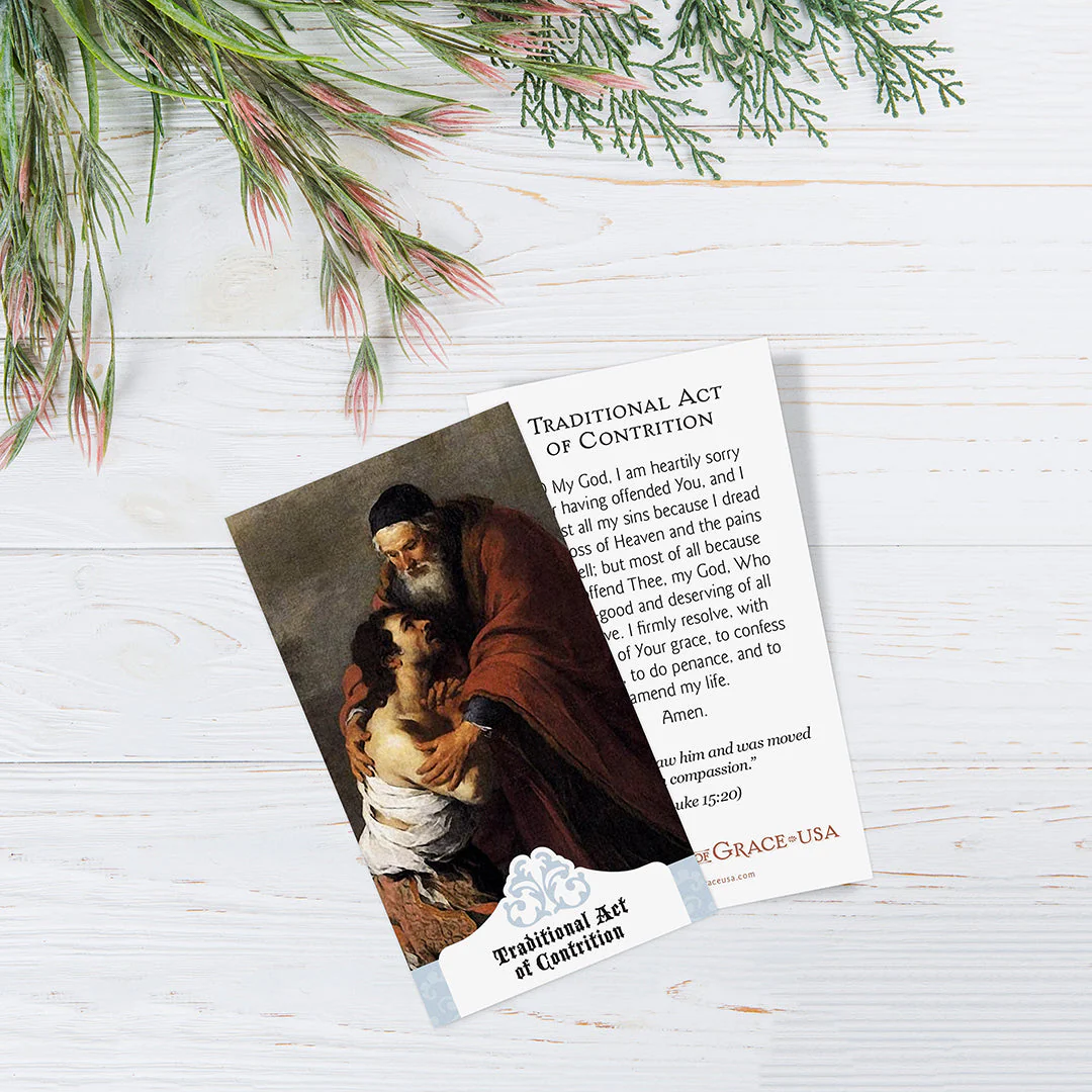 Traditional Act of Contrition Holy Card - Image 2