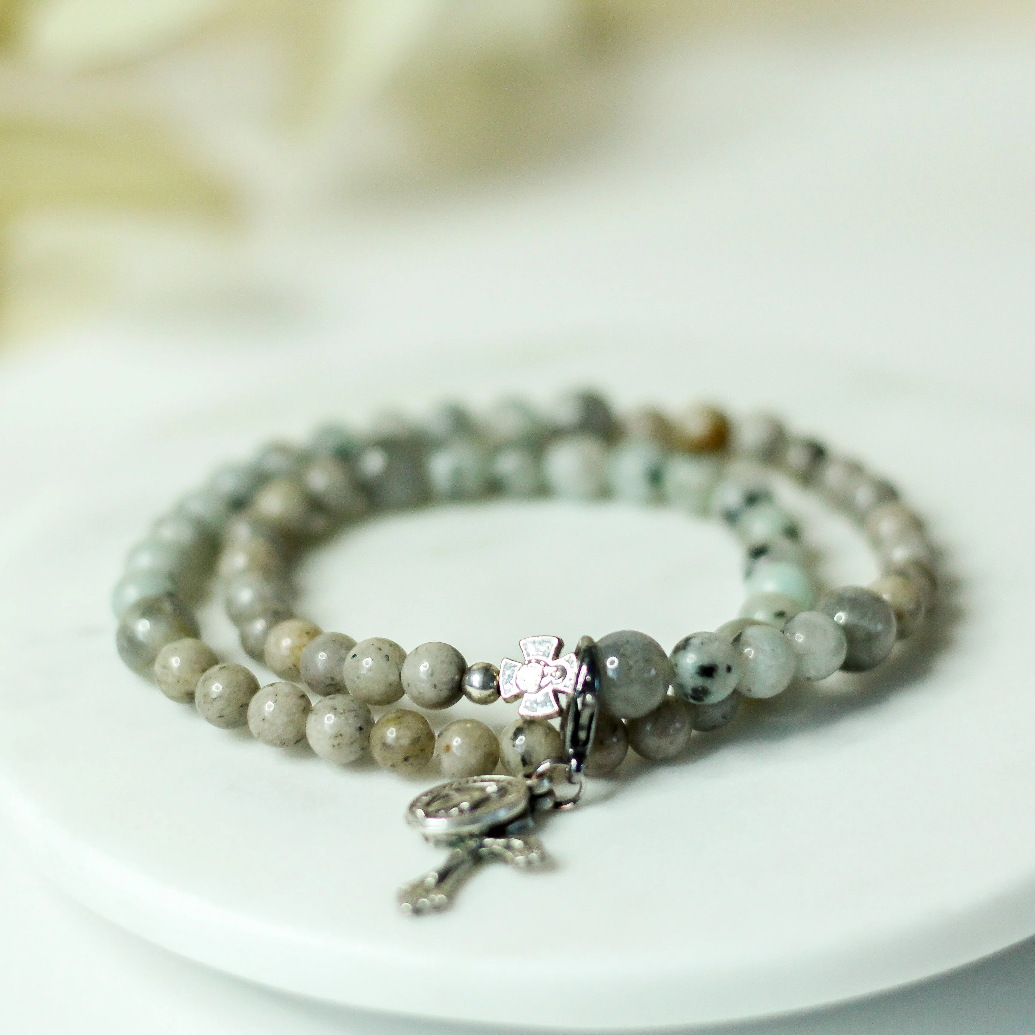 Vianney | Stretch & Wrap Rosary Bracelet | Small & Medium - Image 3