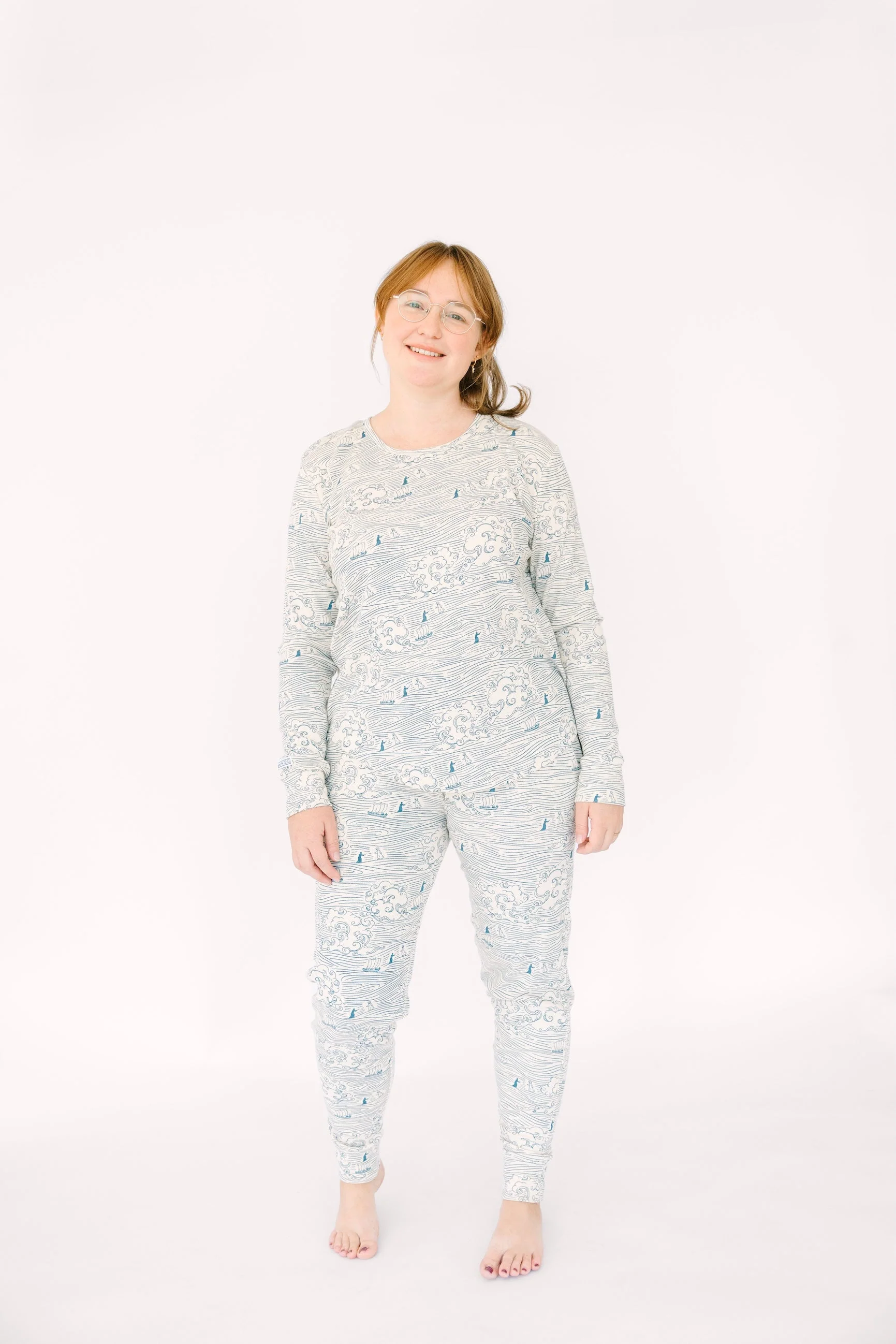 Walking on Water Womens PJ Jogger Set Ribbed Cotton-Bamboo Blend - Image 6