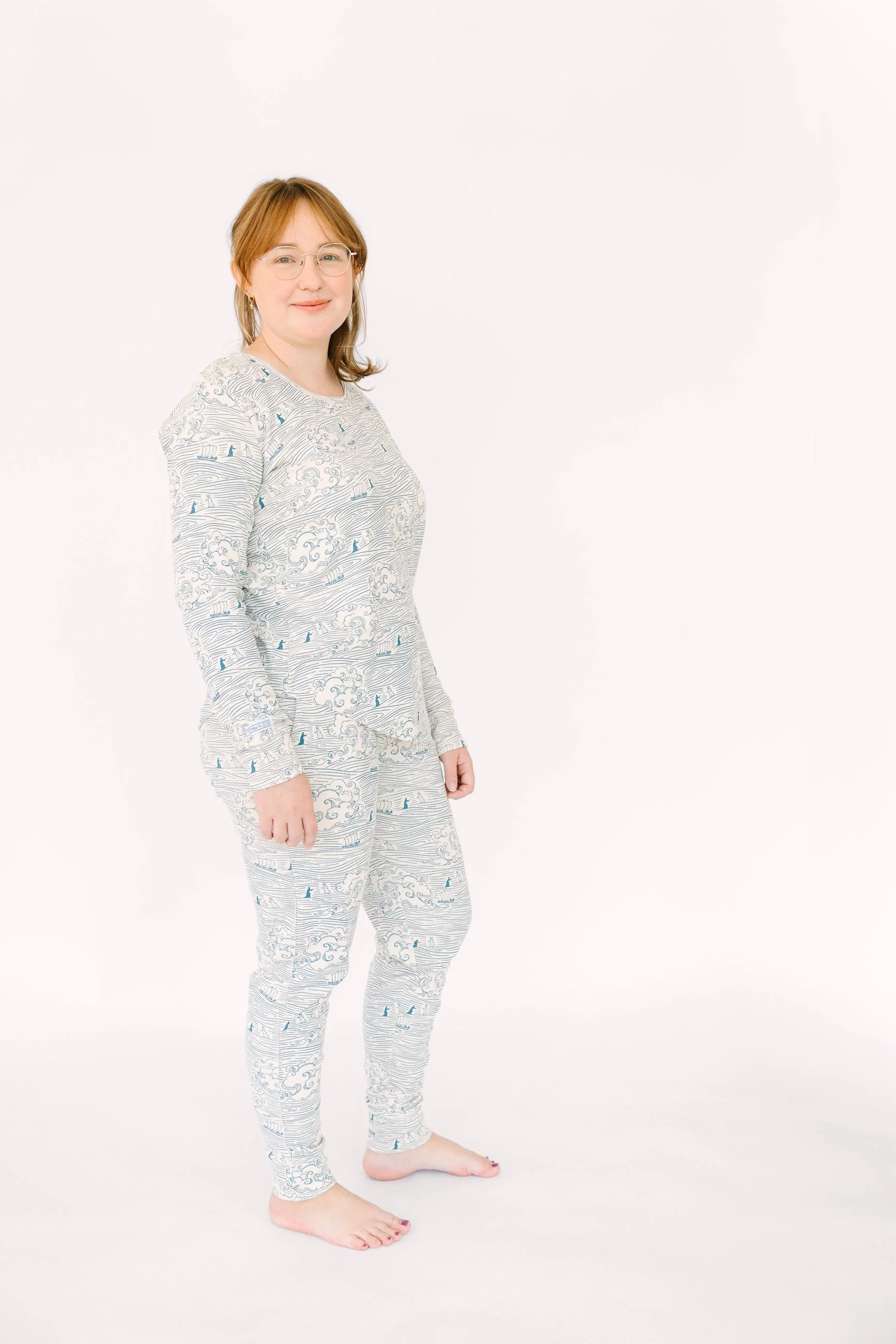 Walking on Water Womens PJ Jogger Set Ribbed Cotton-Bamboo Blend - Image 7