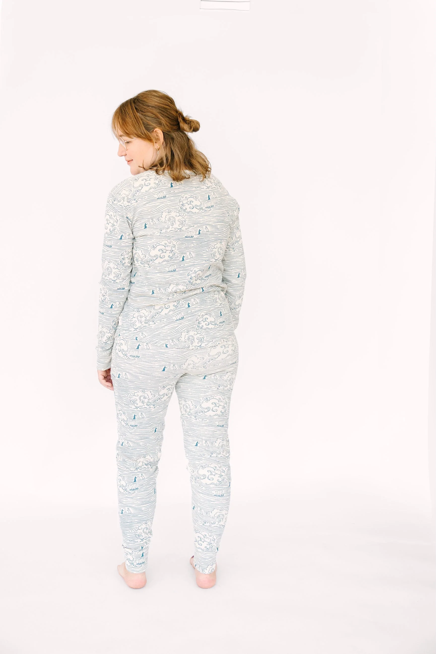Walking on Water Womens PJ Jogger Set Ribbed Cotton-Bamboo Blend - Image 8
