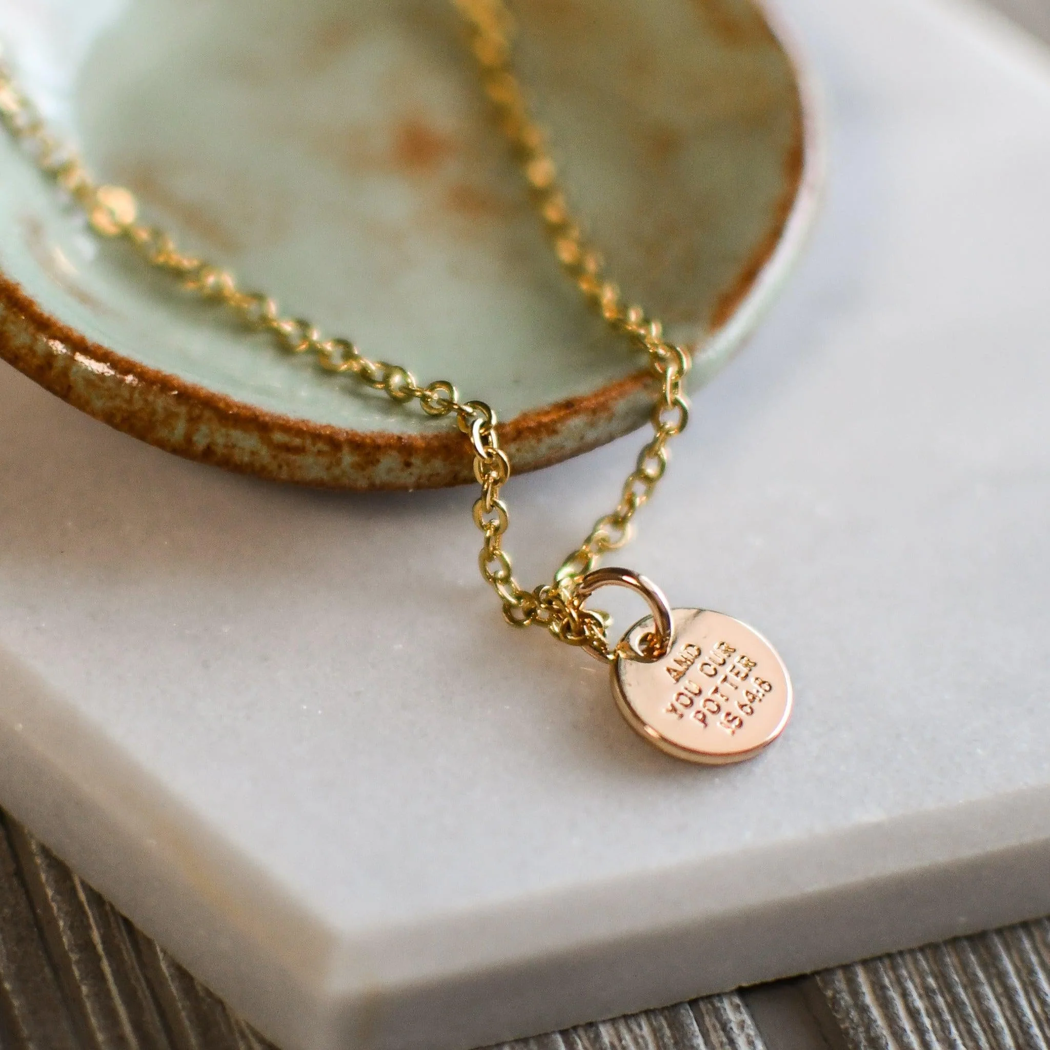 We are the Clay Gold Coin Necklace - Image 3